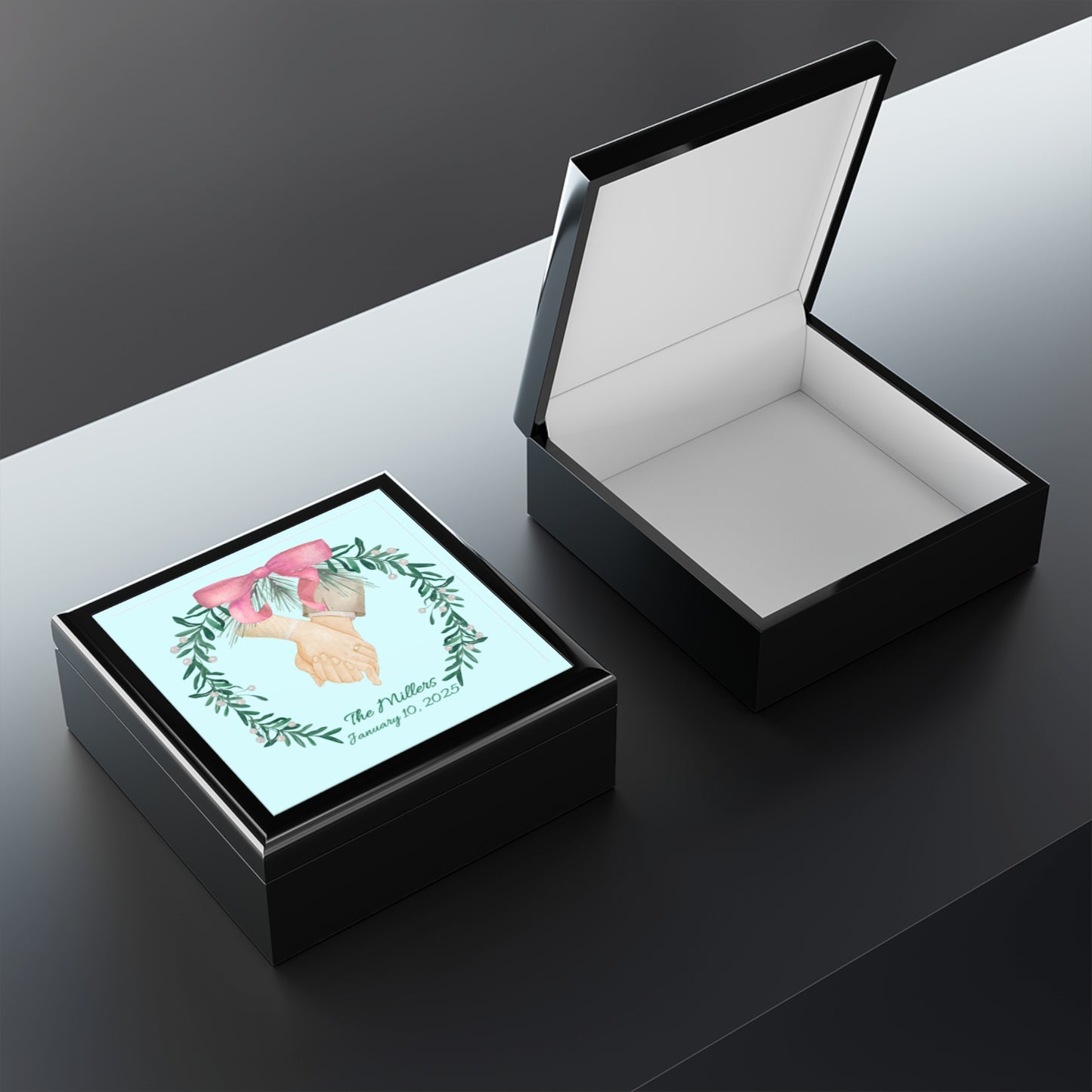 Personalized Jewelry Box Custom Keepsake Anniversary Gift Wedding Memory Box Bridal Shower Gift for Her Customized Marriage Present