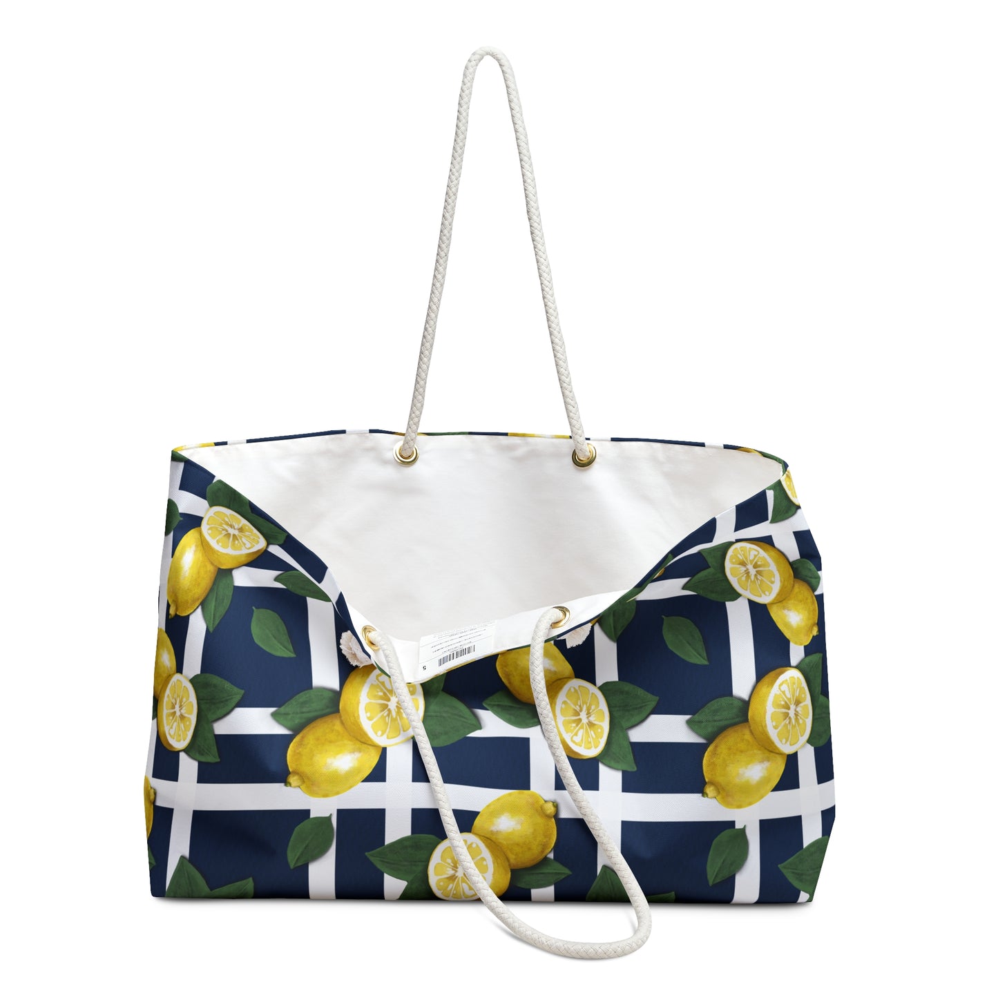 Lemon Weekender Bag- Large Tote Bag