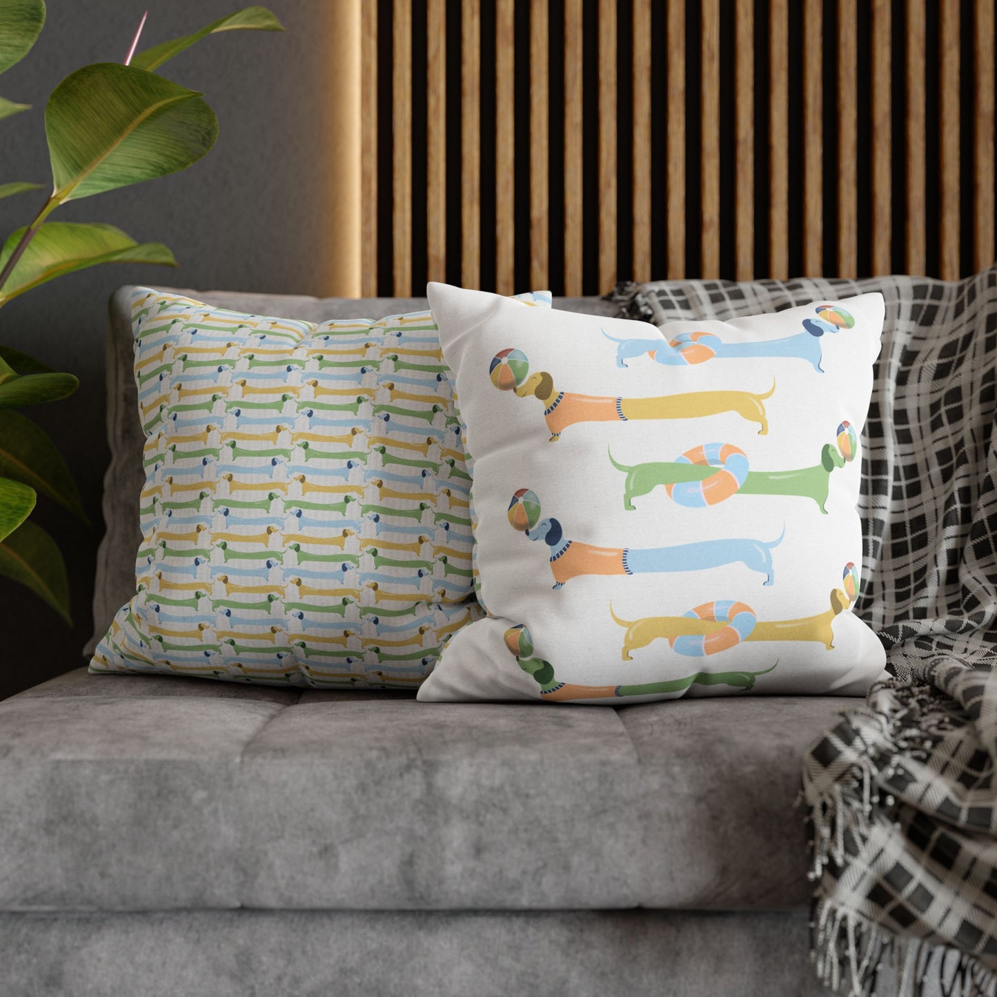 Square Pillowcase - Doxie in the Sun Design