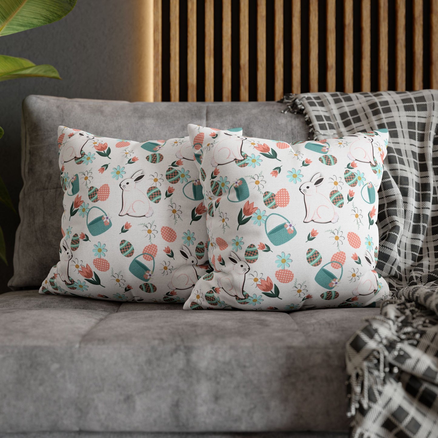 Easter Bunny Pillowcase Cover