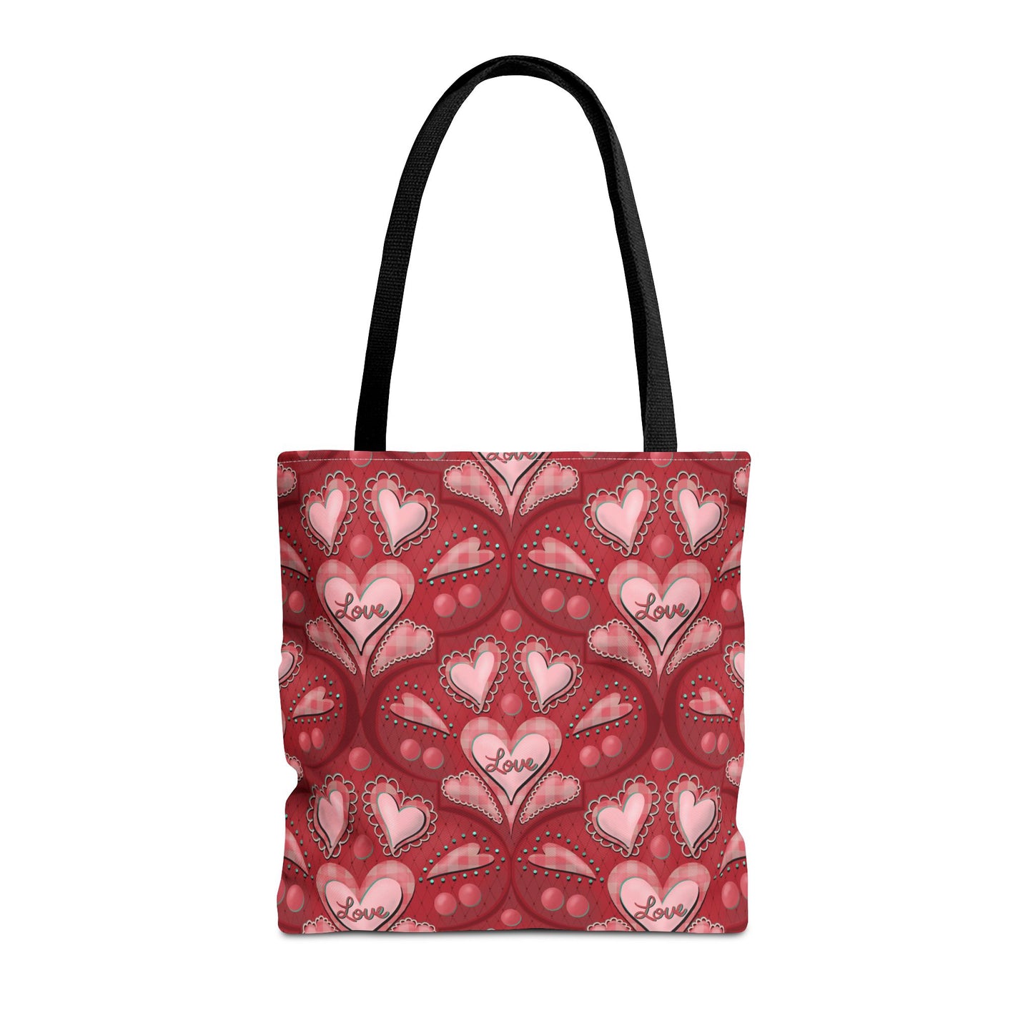 Red Hearts Tote Bag