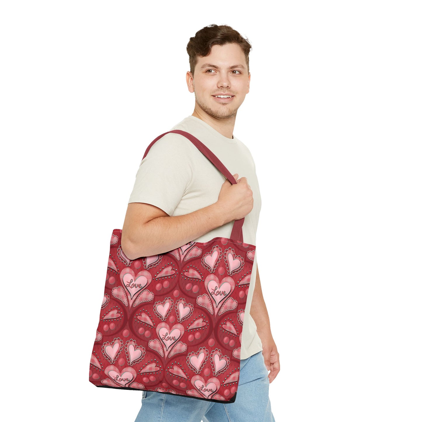Red Hearts Tote Bag