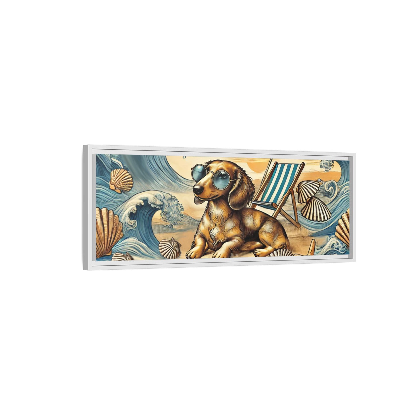 Dachshund on the Beach Wall Art