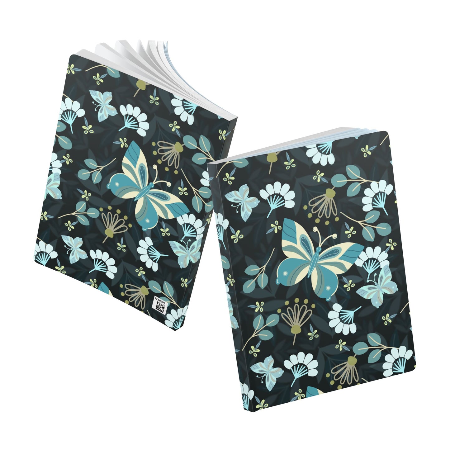 Butterfly Journal - Teal, blues, black