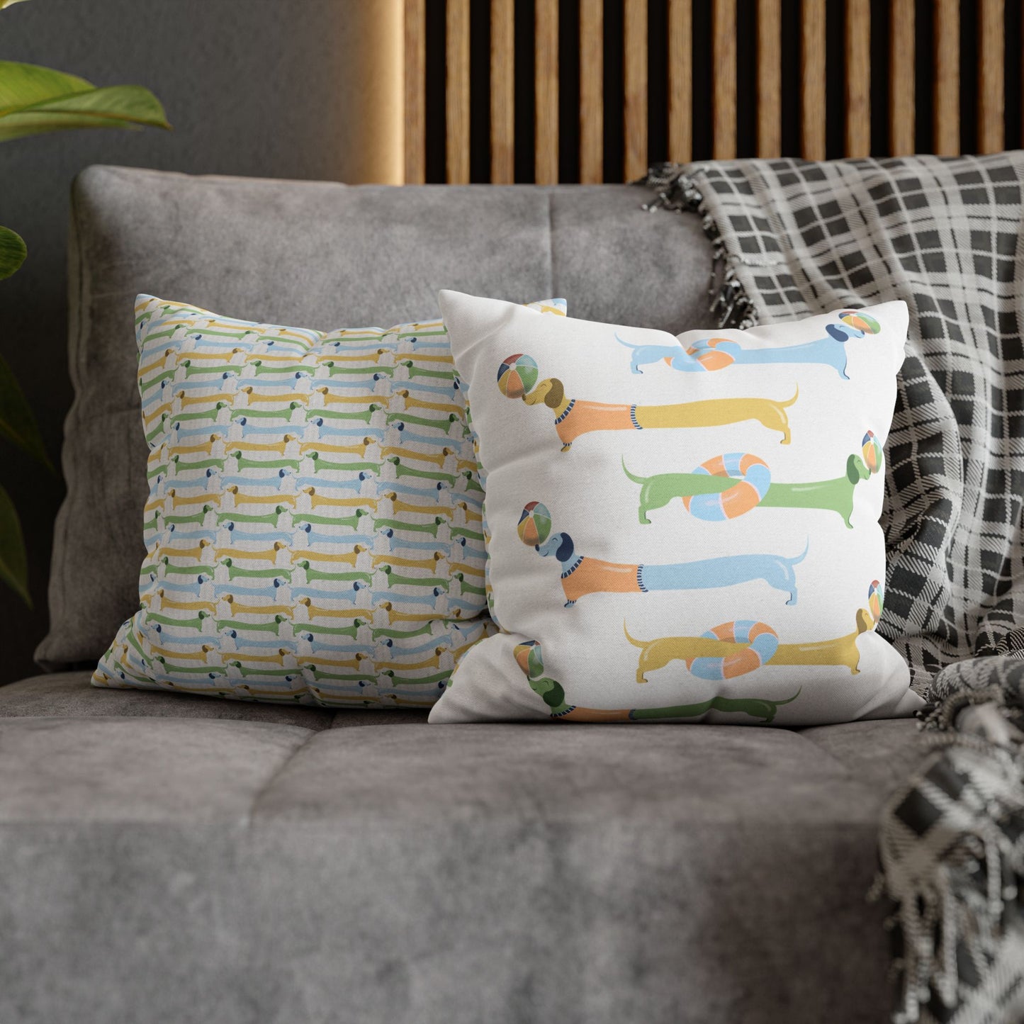 Square Pillowcase - Doxie in the Sun Design