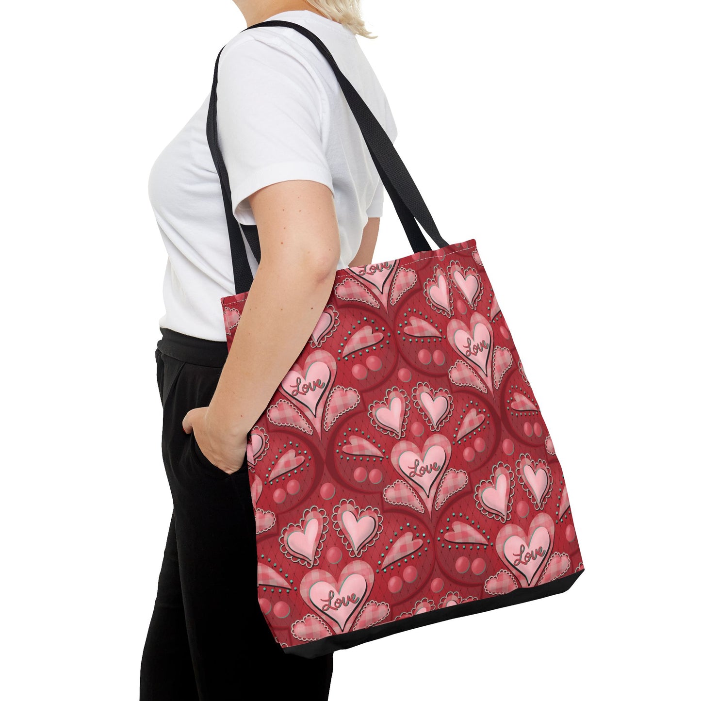 Red Hearts Tote Bag