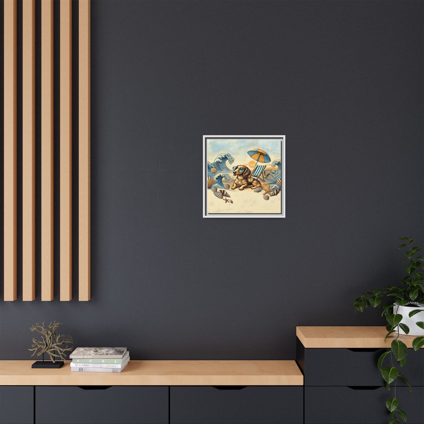 Dachshund on the Beach Wall Art