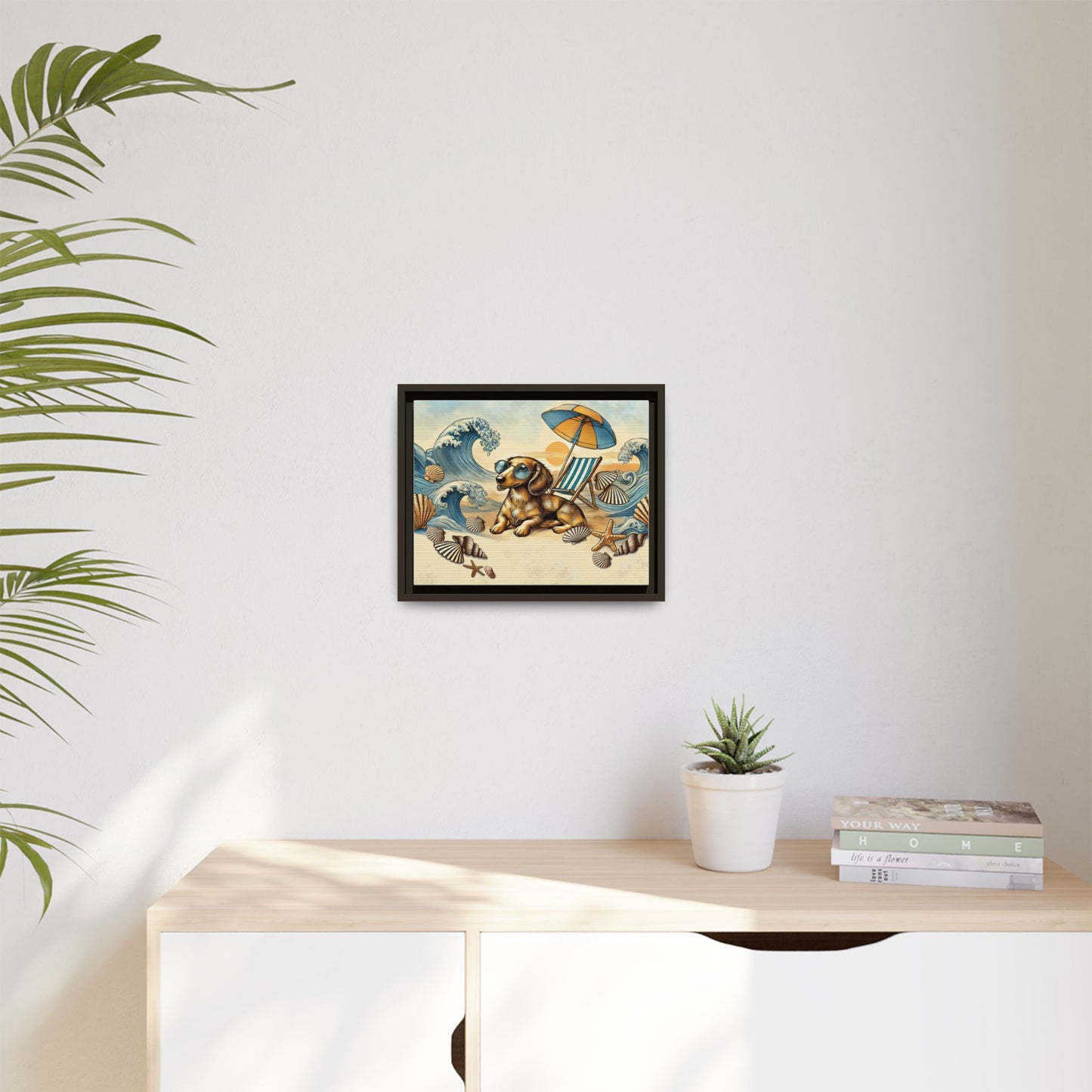 Dachshund on the Beach Wall Art