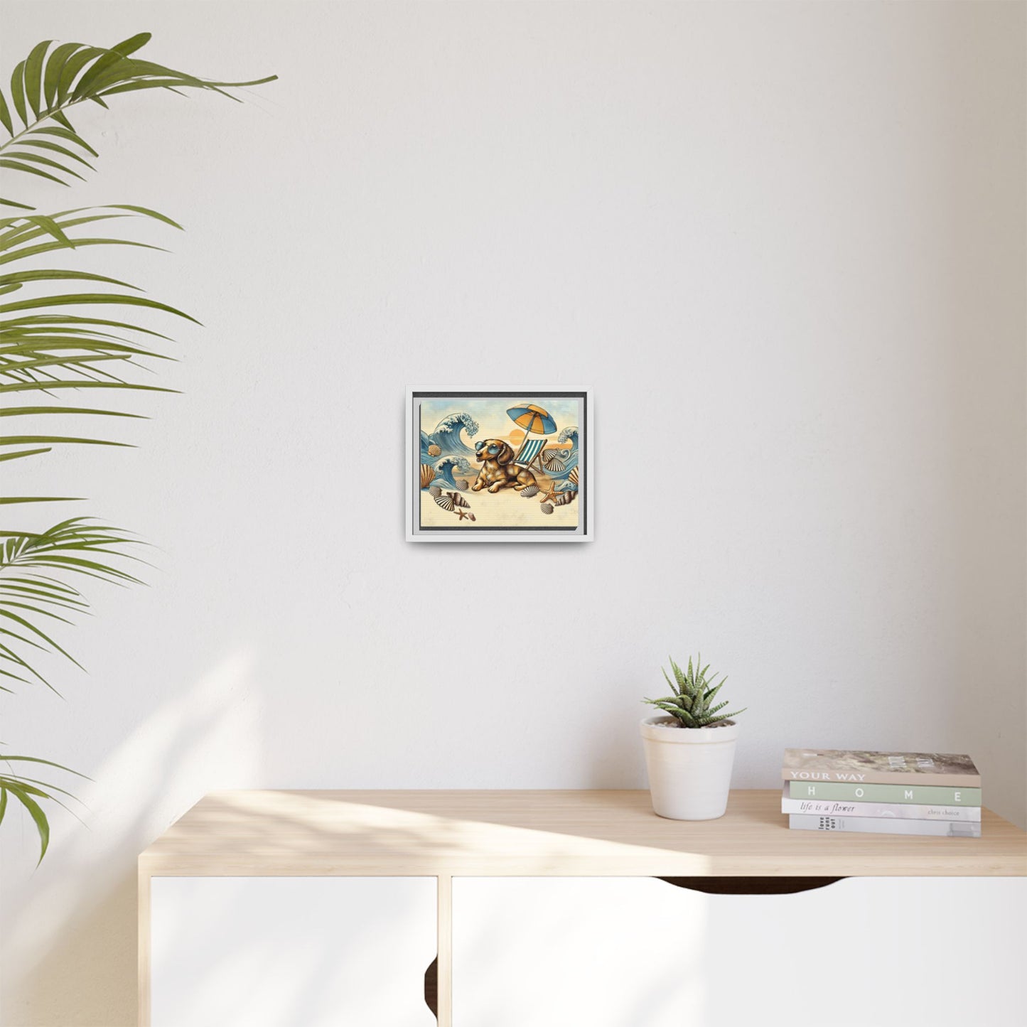 Dachshund on the Beach Wall Art