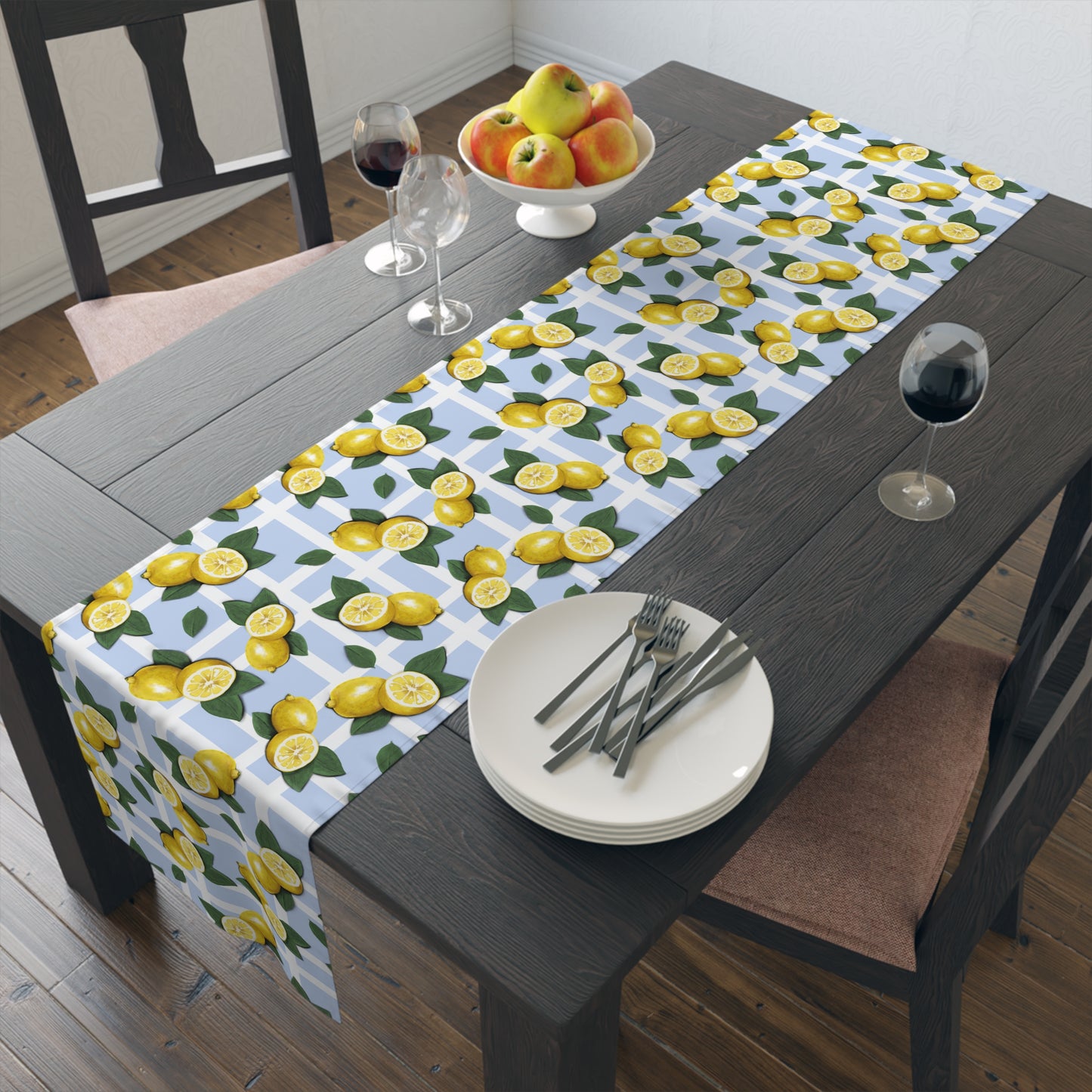 Lemonade Delight Table Runner - Vibrant Cotton/Poly Home Décor for Summer Gatherings