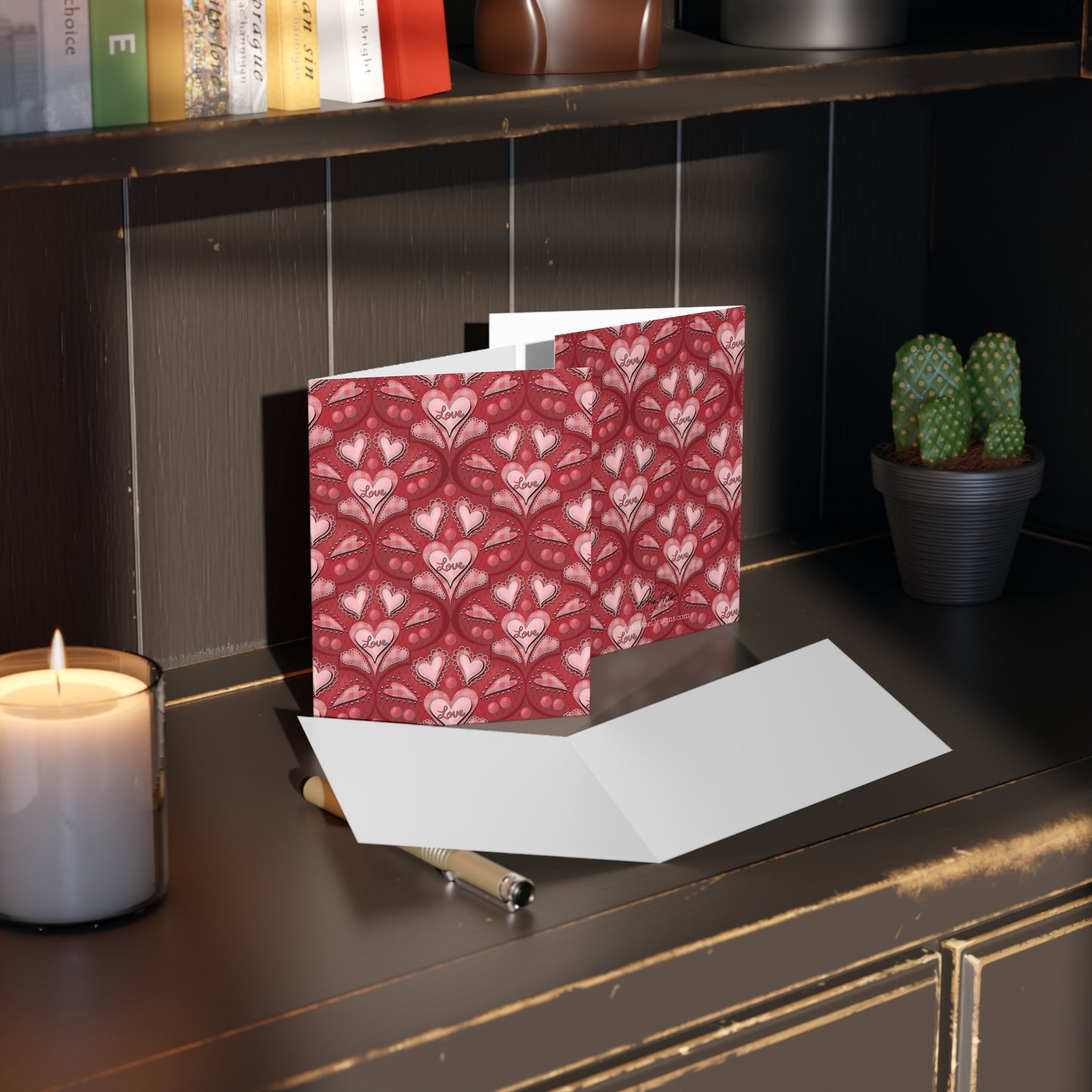 Greeting Cards Set - Red Valentine's Day Card Set (8, 16, and 24 pcs)