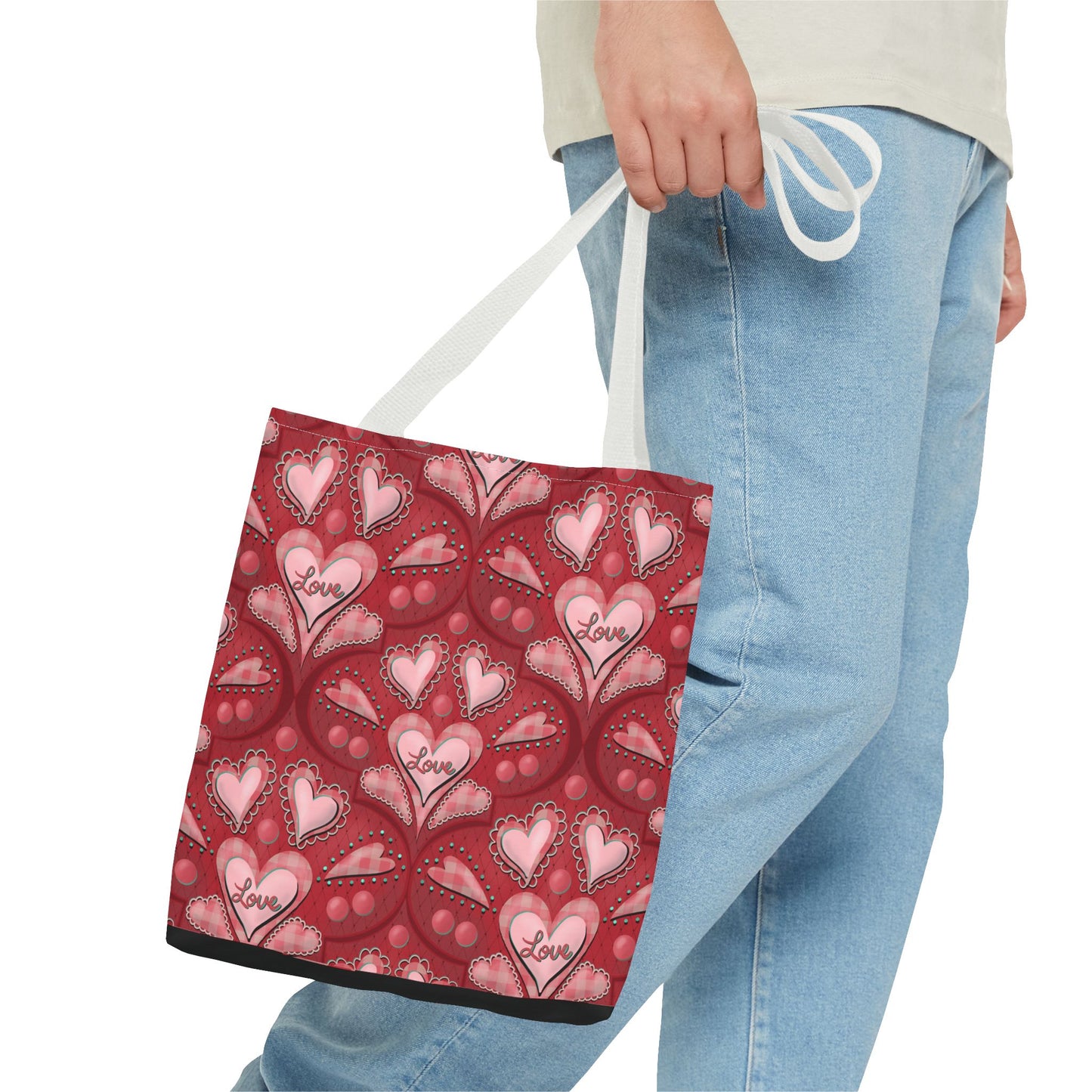 Red Hearts Tote Bag