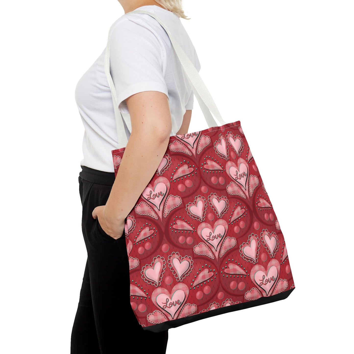Red Hearts Tote Bag