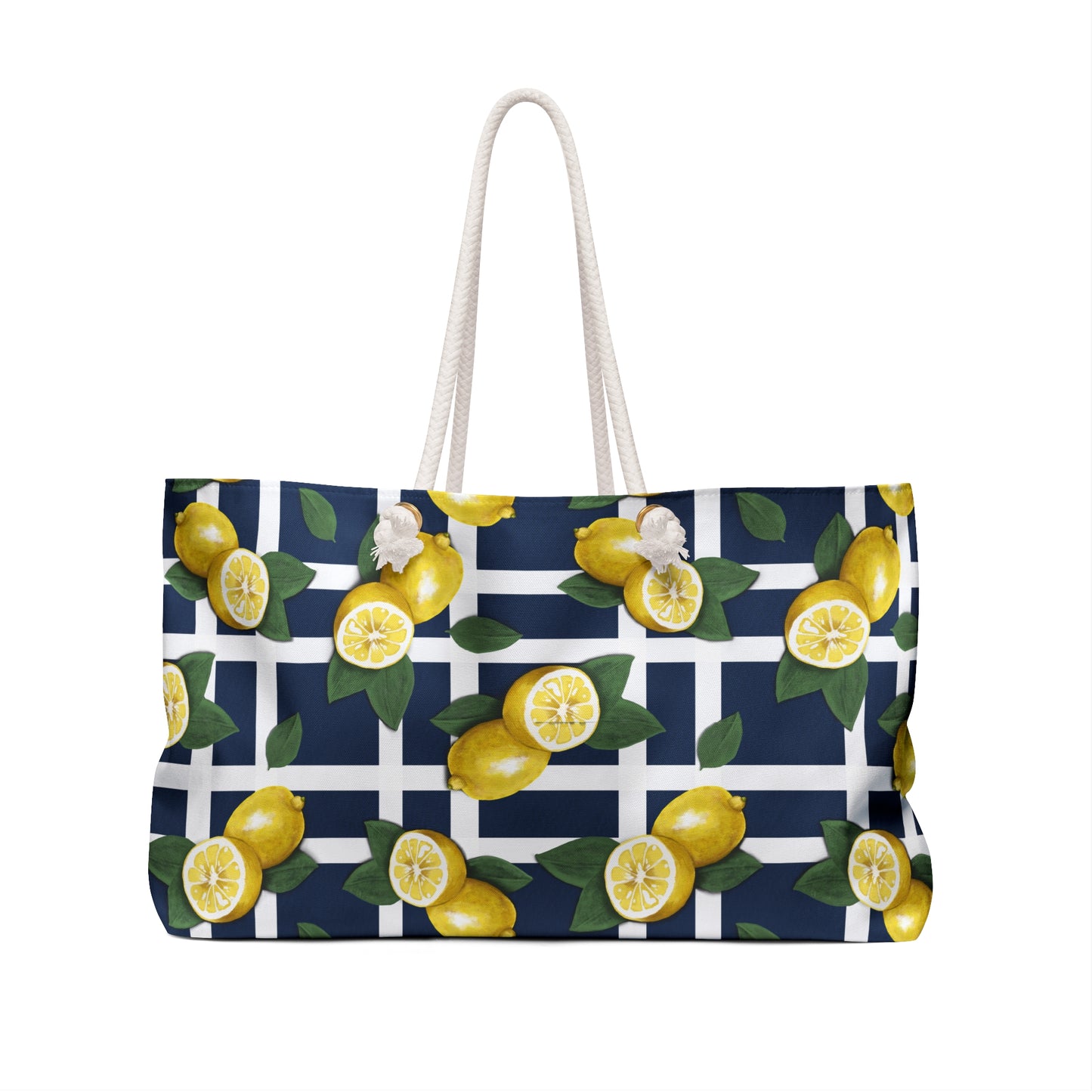 Lemon Weekender Bag- Large Tote Bag