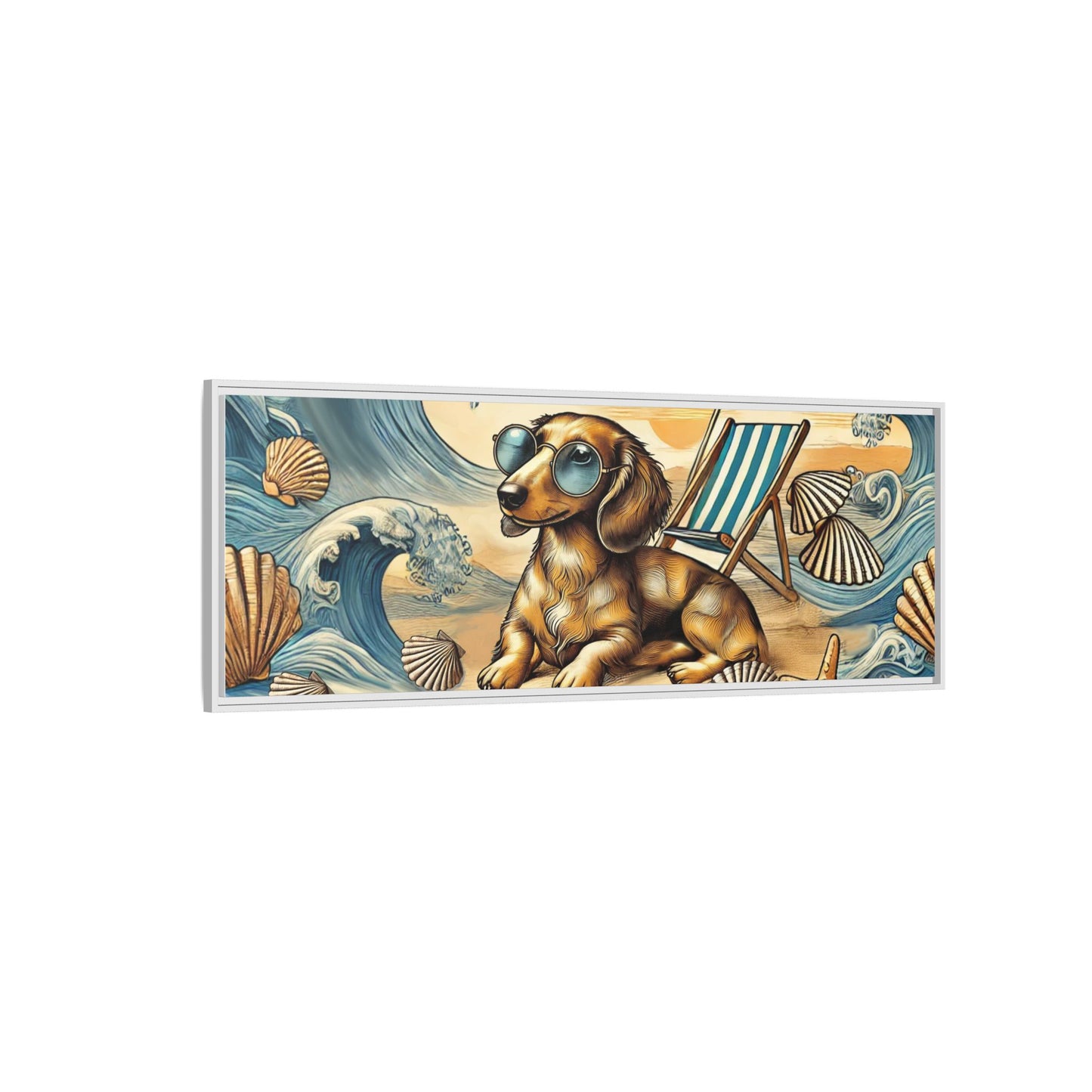 Dachshund on the Beach Wall Art