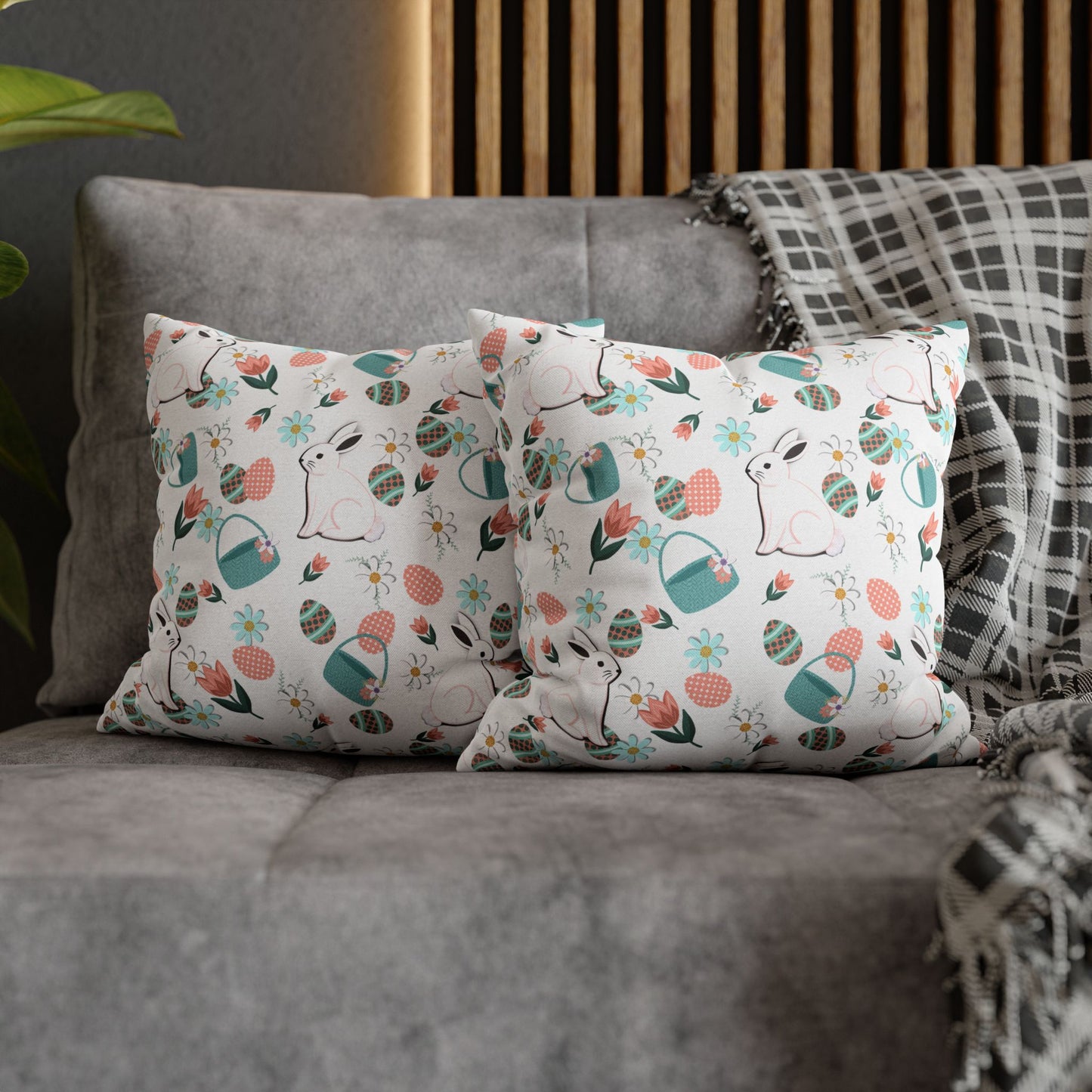 Easter Bunny Pillowcase Cover