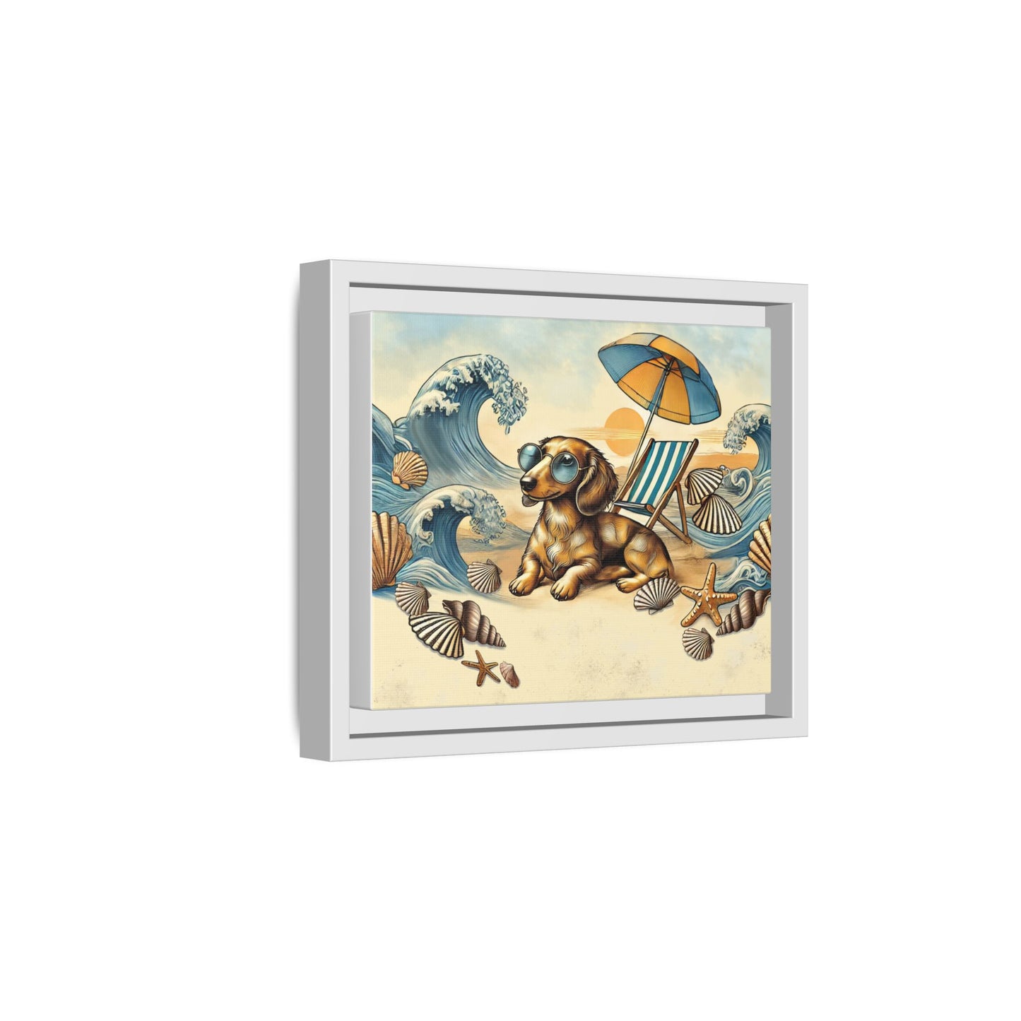 Dachshund on the Beach Wall Art
