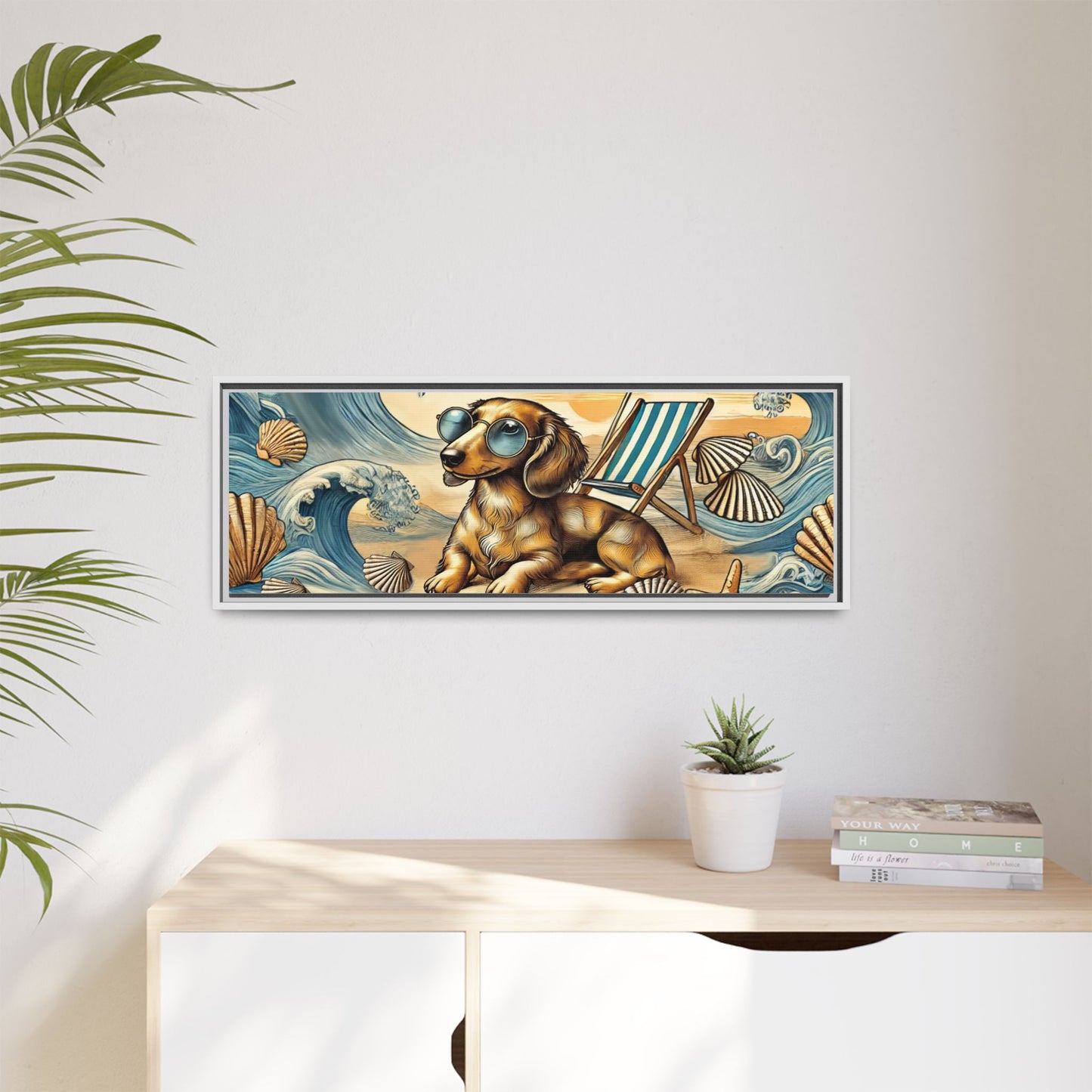Dachshund on the Beach Wall Art