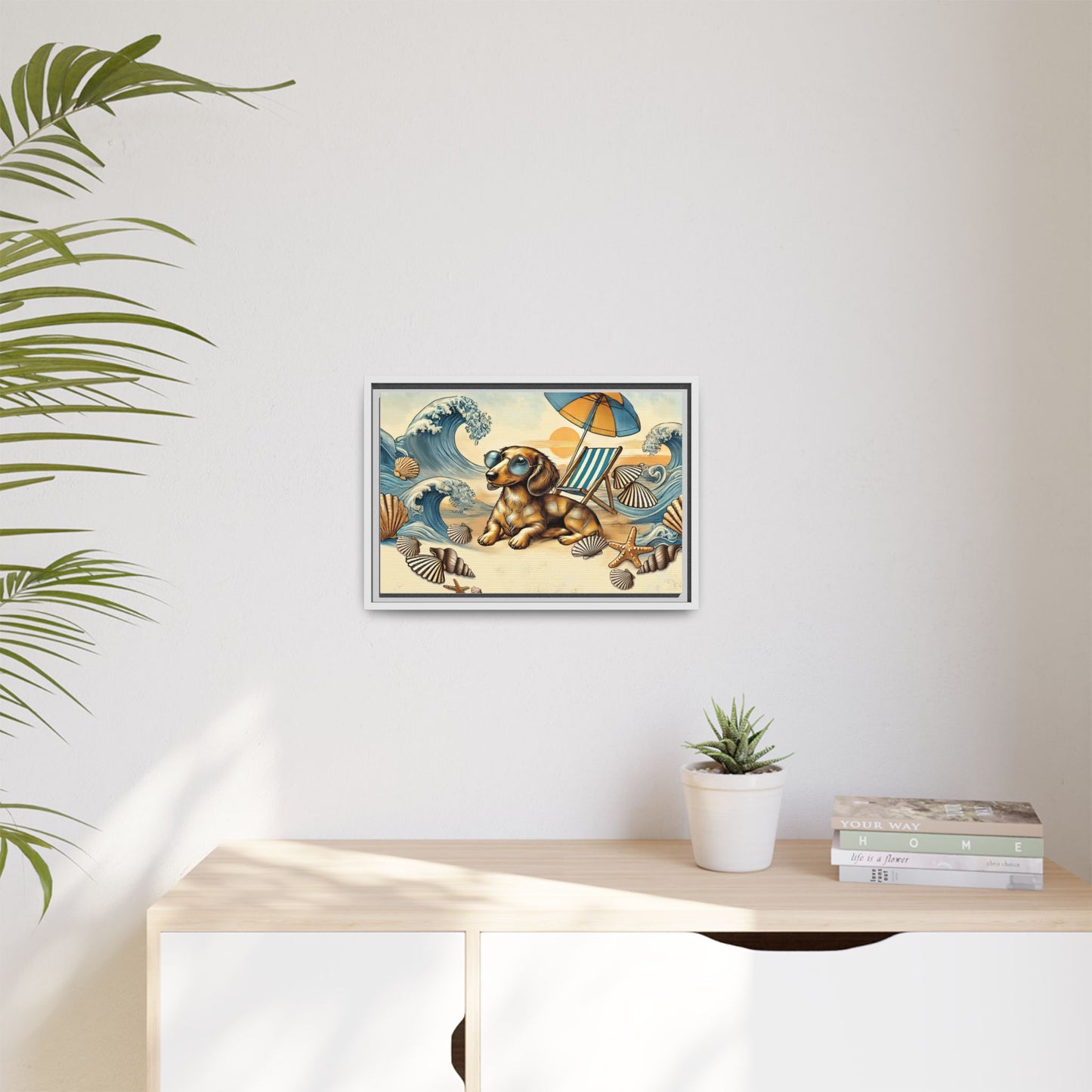 Dachshund on the Beach Wall Art