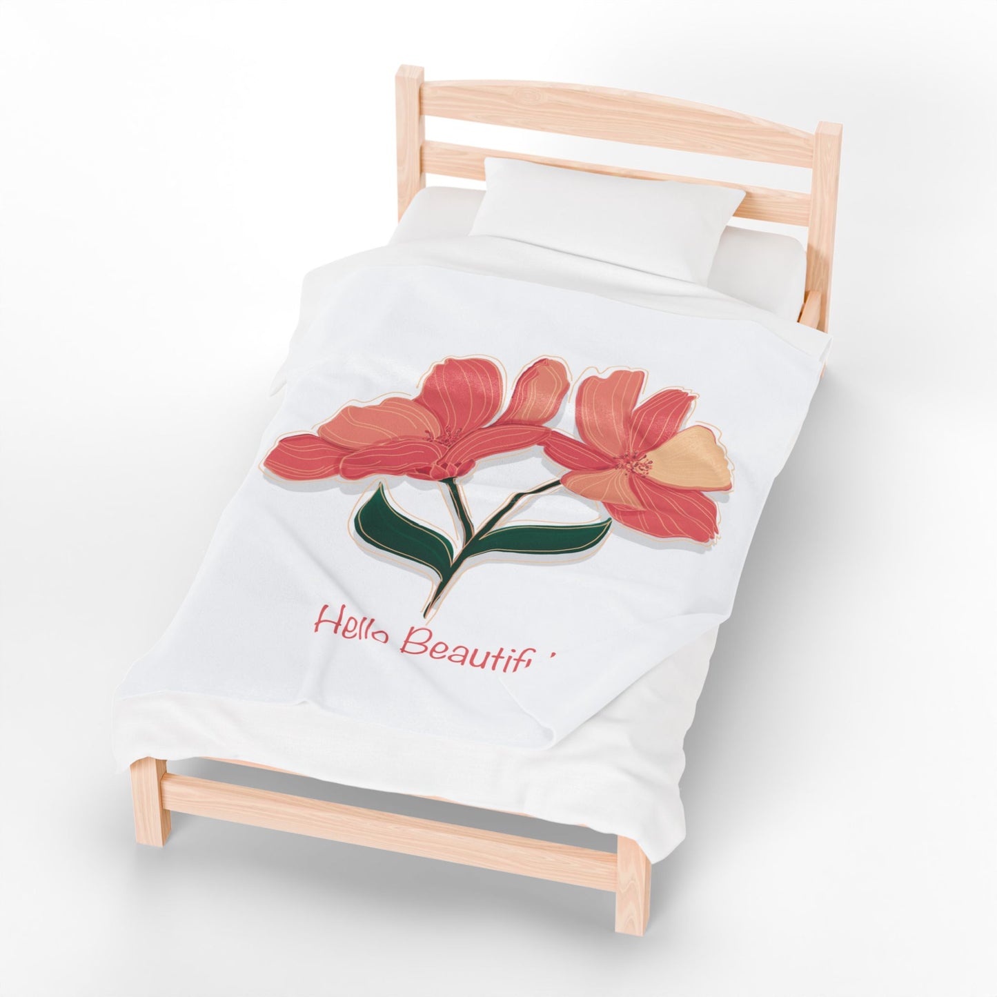Plush Blanket - Floral Hello Beautiful Collection