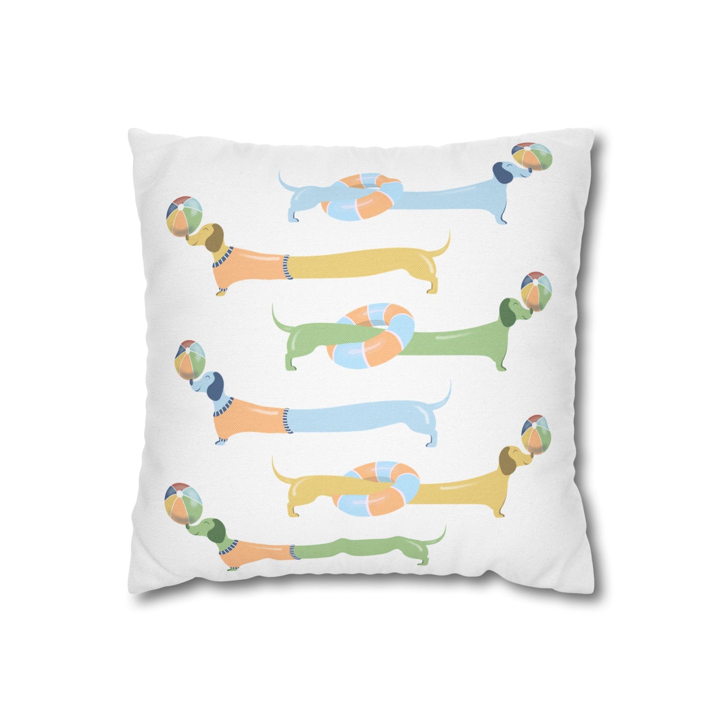 Square Pillowcase - Doxie in the Sun Design