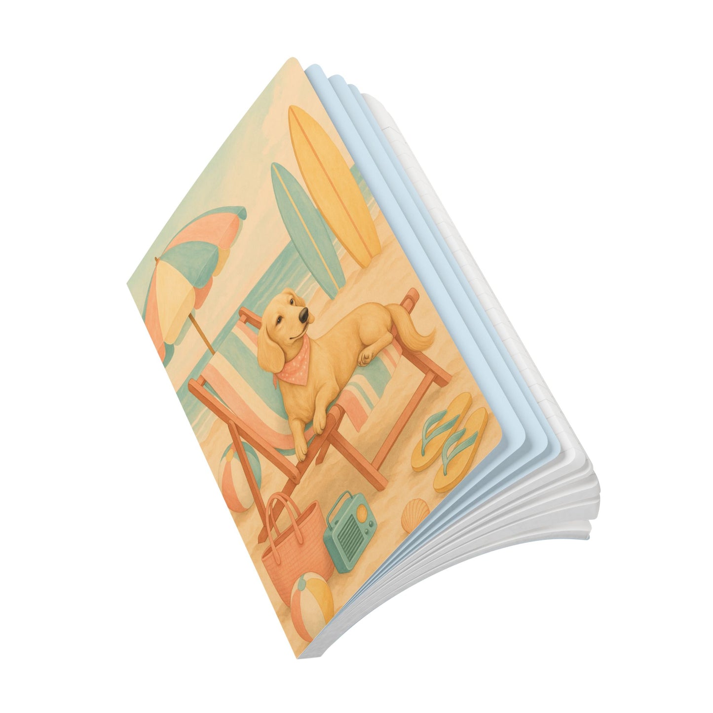 Retro Dachshund Softcover Journal