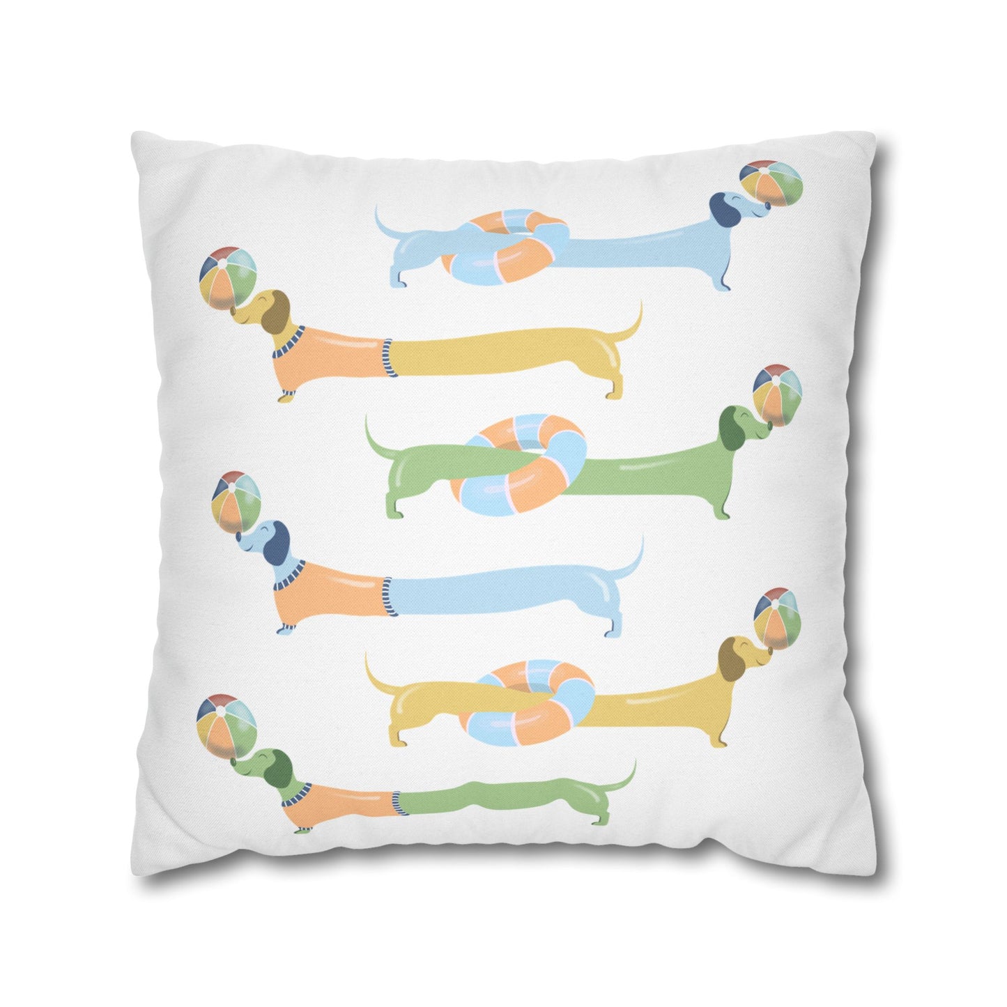 Square Pillowcase - Doxie in the Sun Design