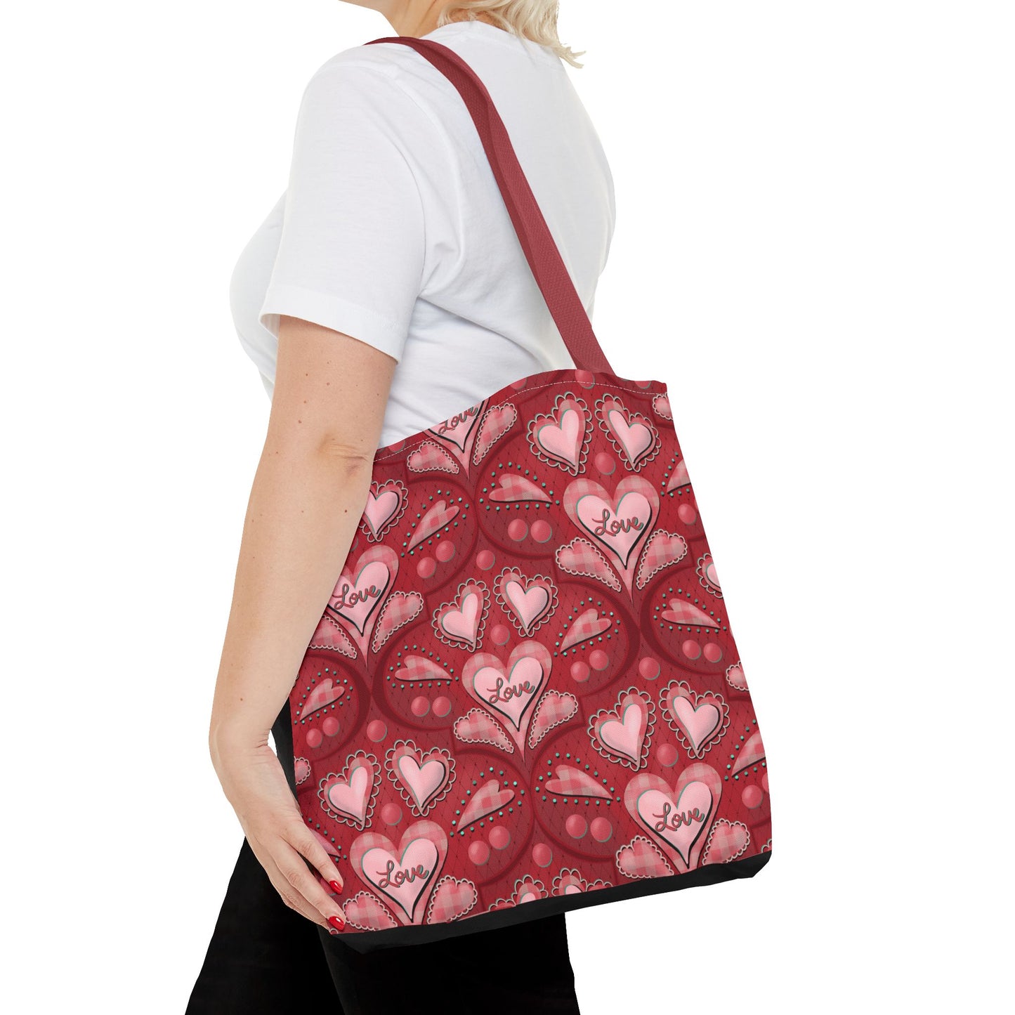 Red Hearts Tote Bag