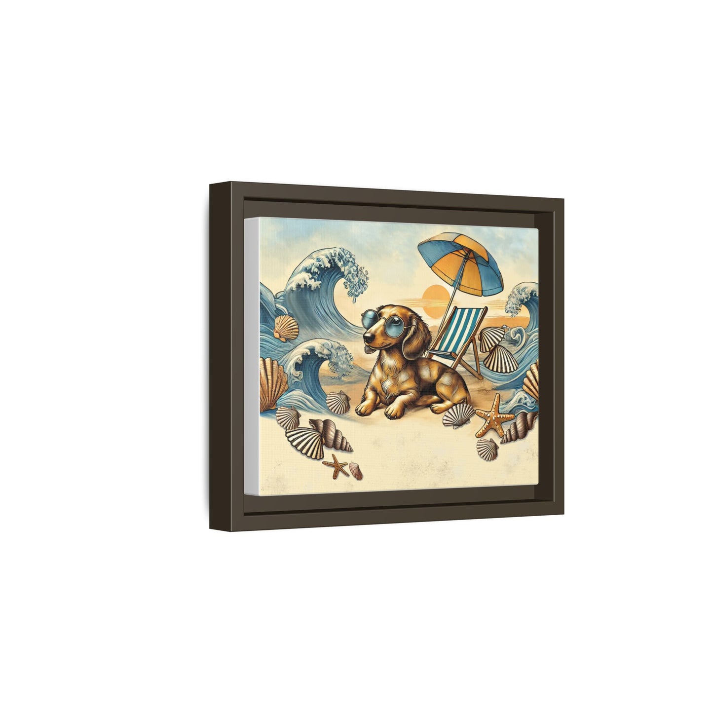 Dachshund on the Beach Wall Art