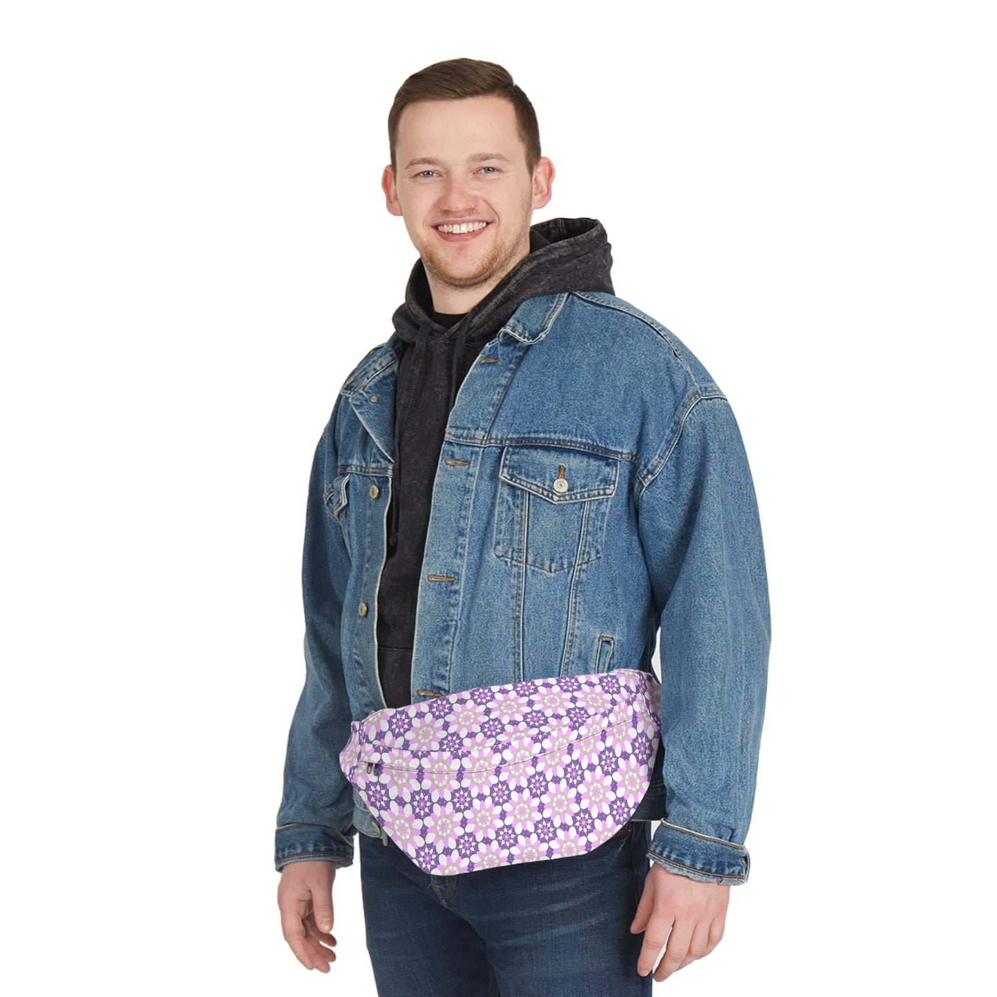 Pink Green & Purple Belt Bag, Fanny Pack, Sling Pack