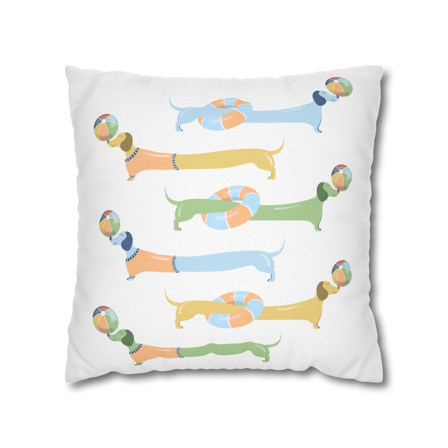 Square Pillowcase - Doxie in the Sun Design