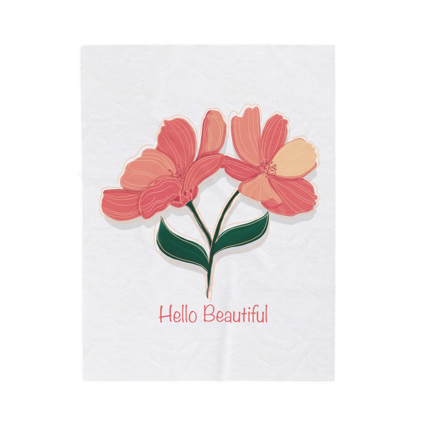 Plush Blanket - Floral Hello Beautiful Collection