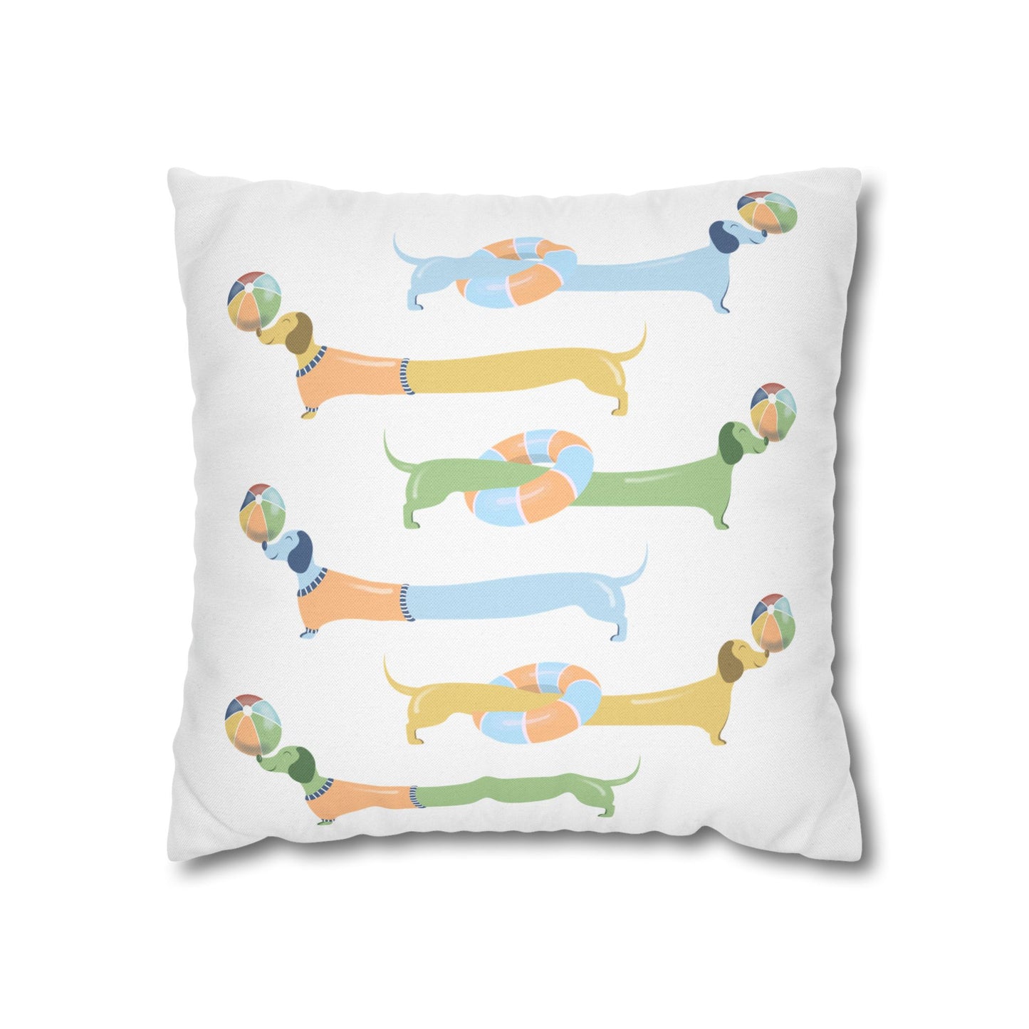 Square Pillowcase - Doxie in the Sun Design