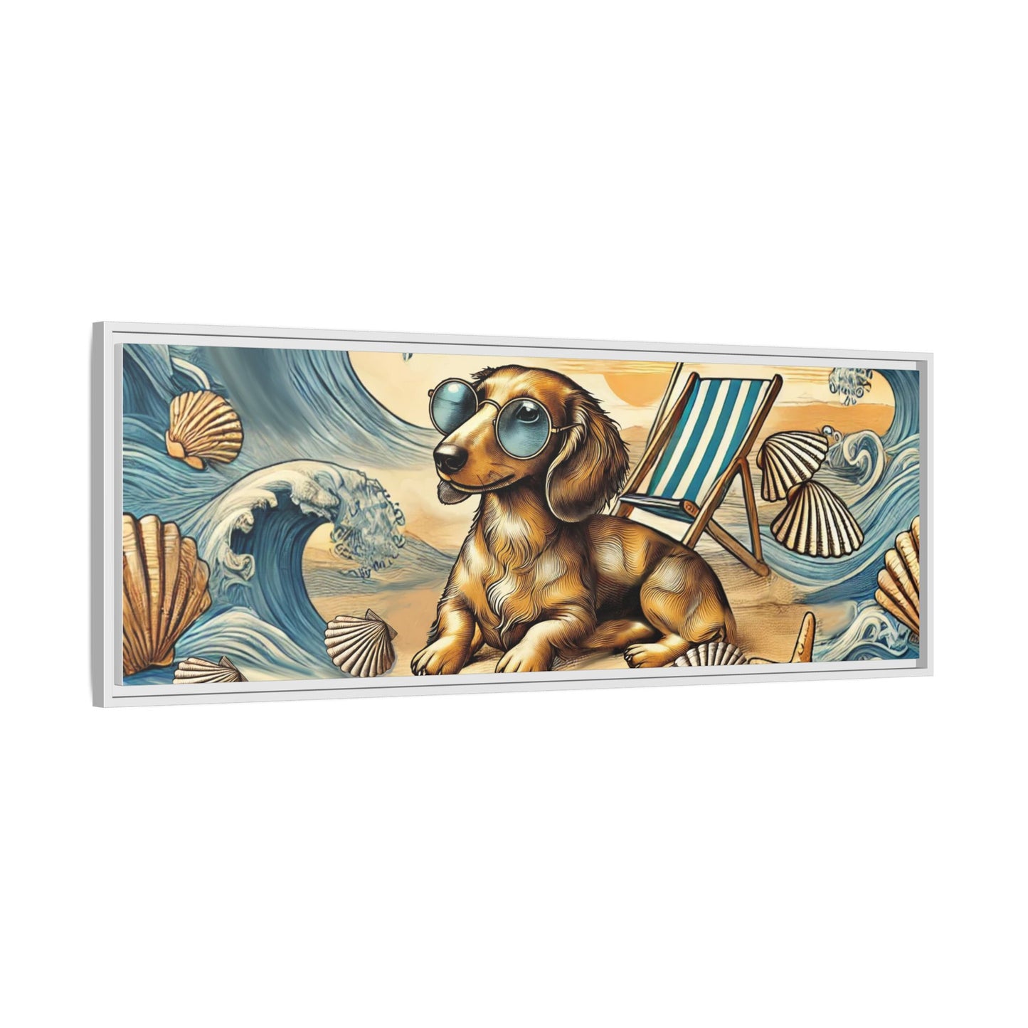 Dachshund on the Beach Wall Art