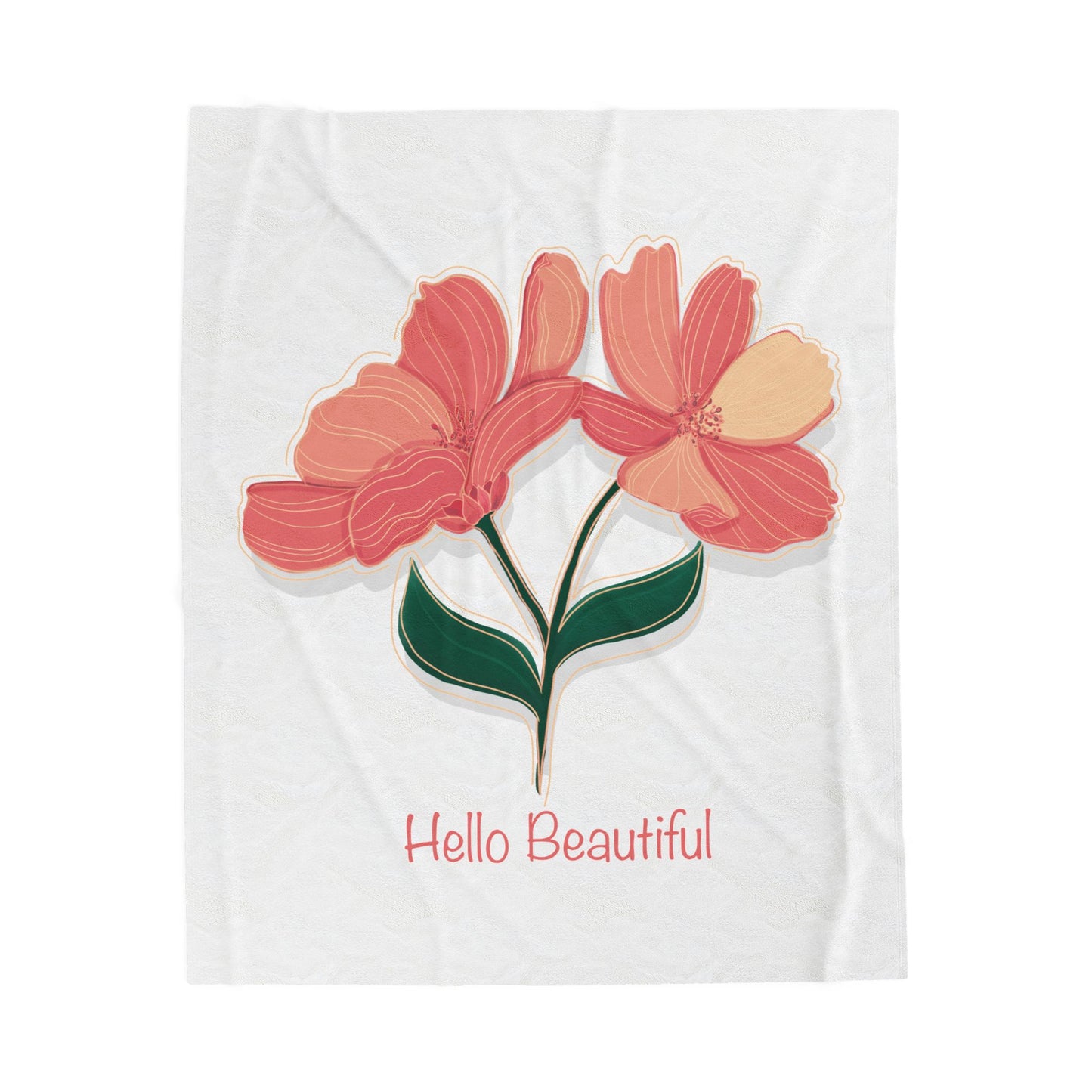 Plush Blanket - Floral Hello Beautiful Collection