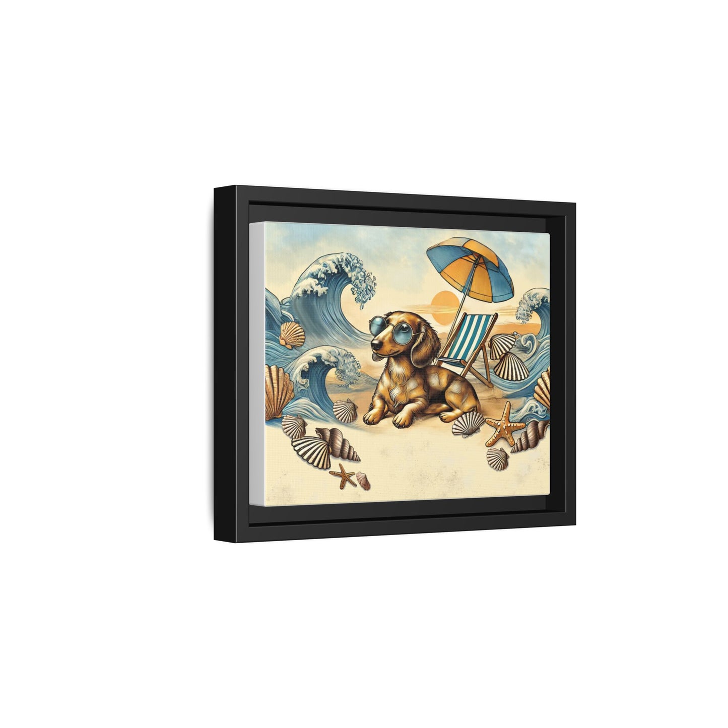 Dachshund on the Beach Wall Art