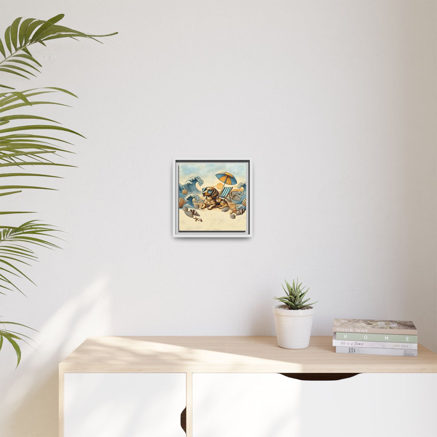 Dachshund on the Beach Wall Art