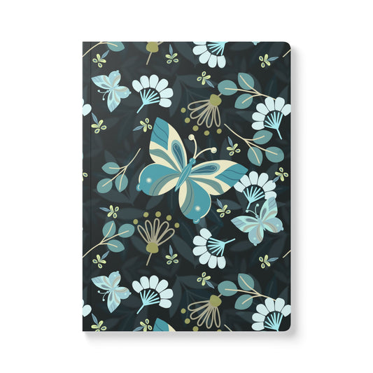 Butterfly Journal - Teal, blues, black
