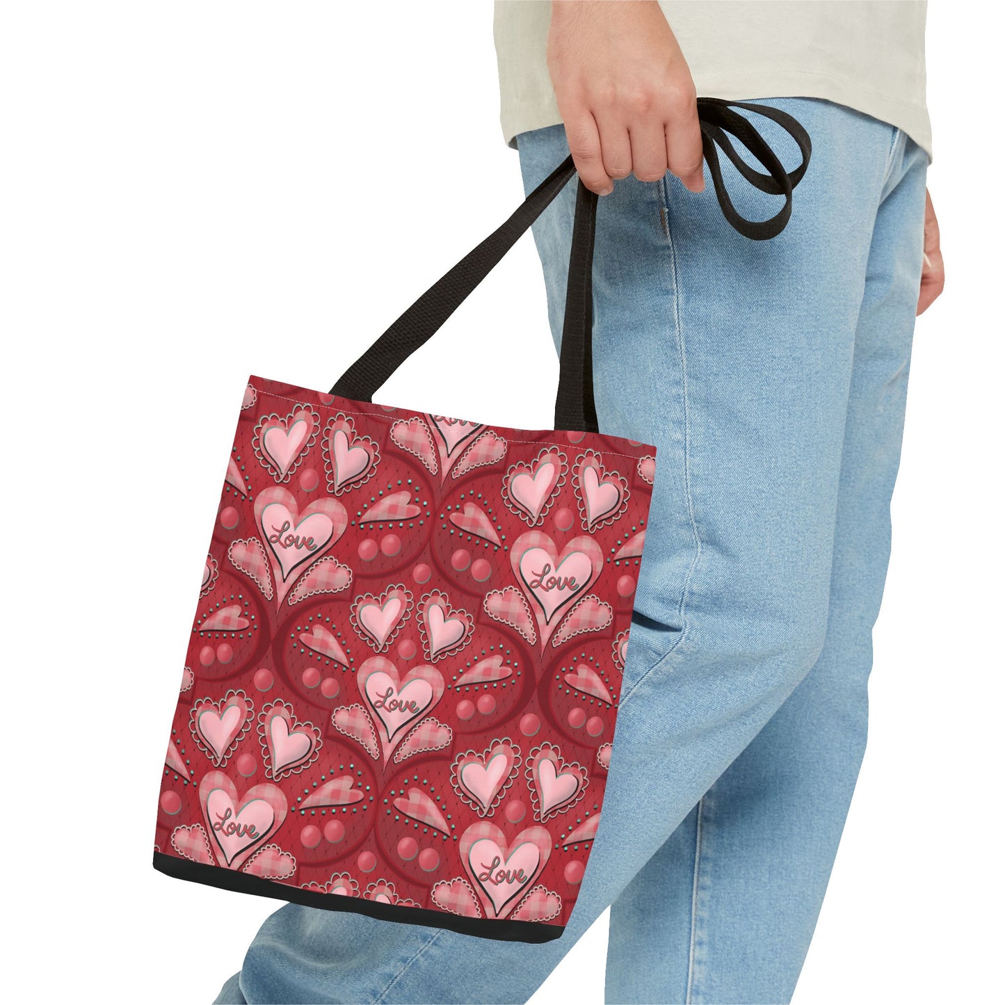 Red Hearts Tote Bag