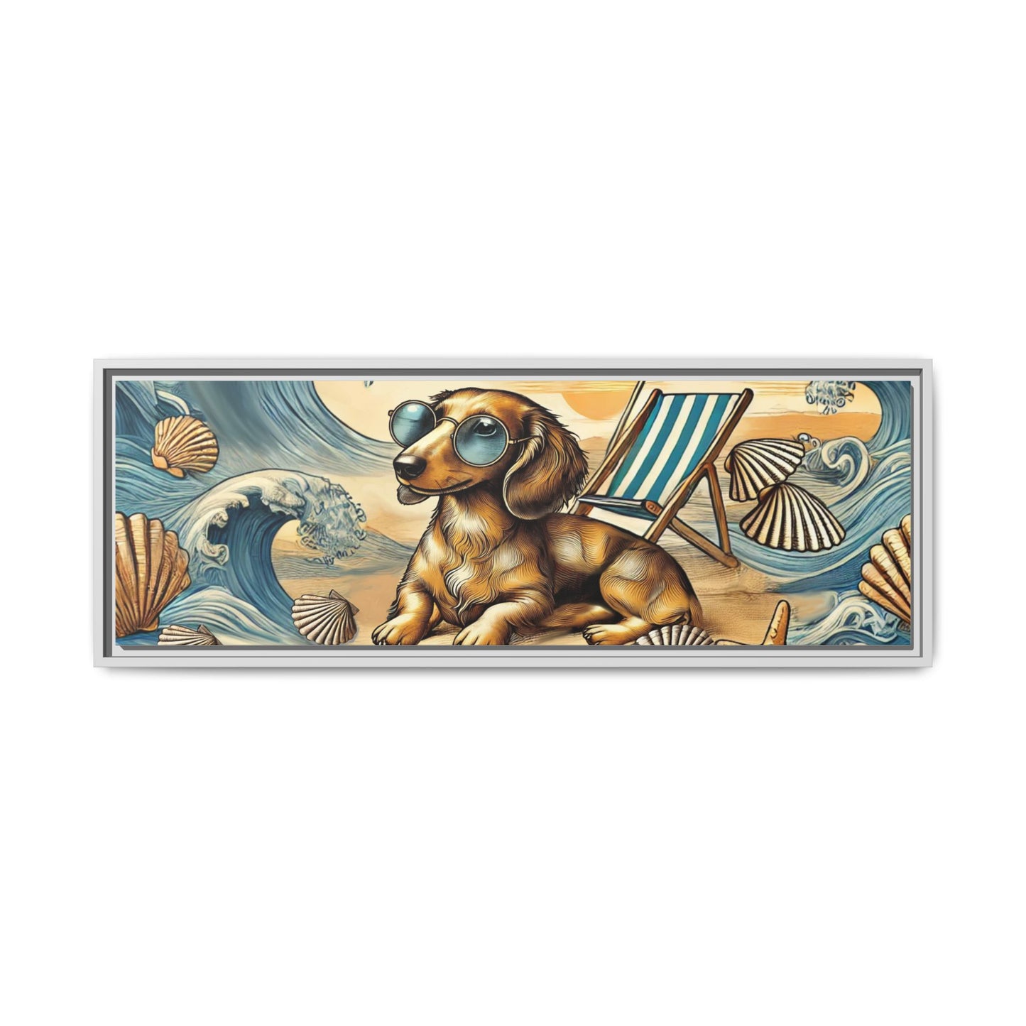 Dachshund on the Beach Wall Art