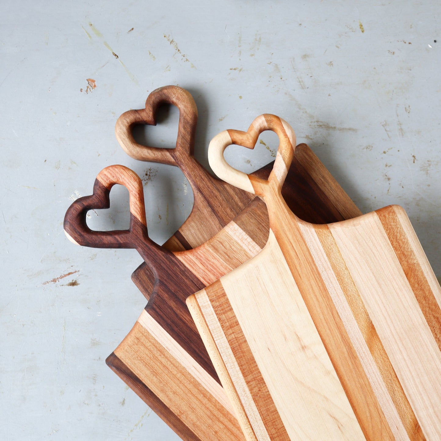 Heart-Handled Serving Boards