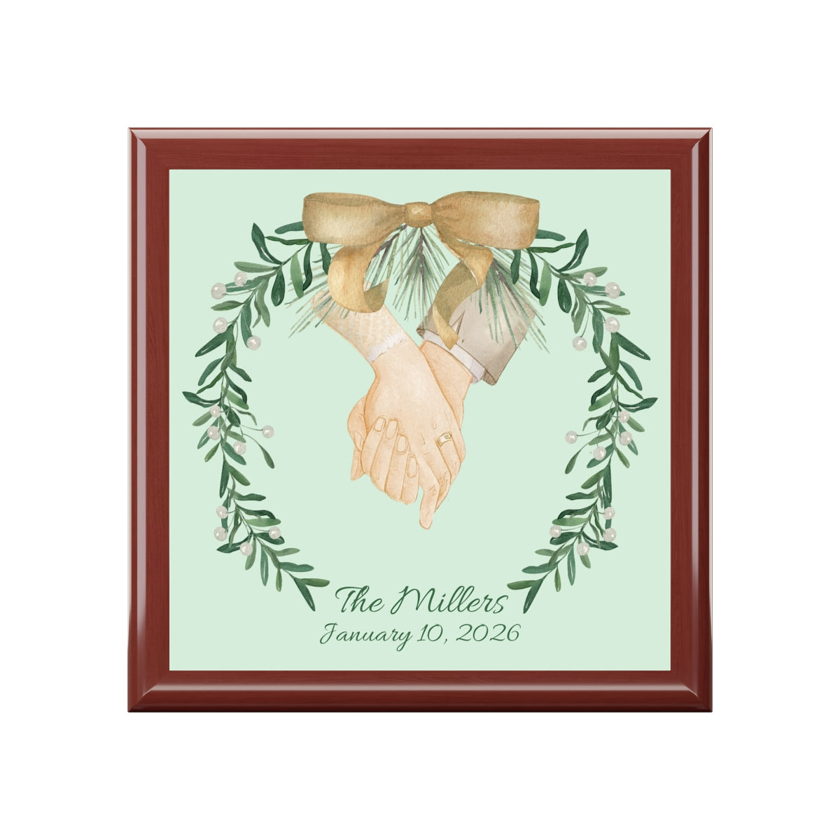 Personalized Jewelry Box Custom Keepsake Anniversary Gift Wedding Memory Box Bridal Shower Gift for Her Customized Marriage Present