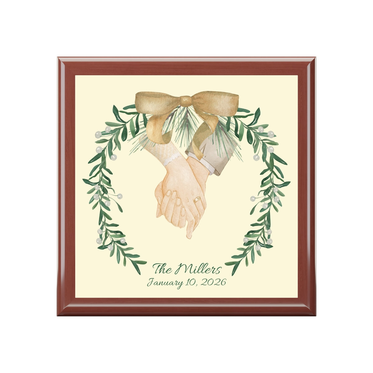 Personalized Jewelry Box Custom Keepsake Anniversary Gift Wedding Memory Box Bridal Shower Gift for Her Customized Marriage Present