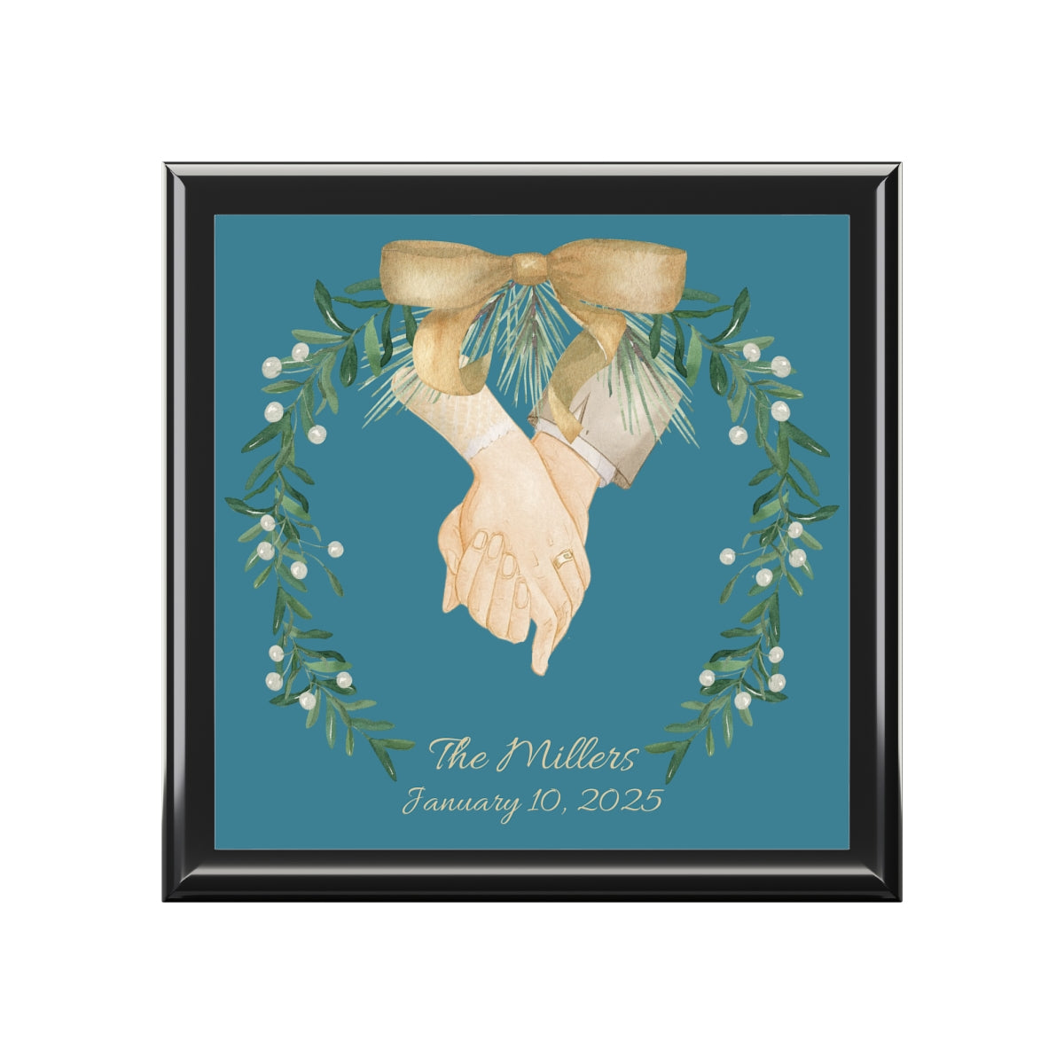 Personalized Jewelry Box Custom Keepsake Anniversary Gift Wedding Memory Box Bridal Shower Gift for Her Customized Marriage Present