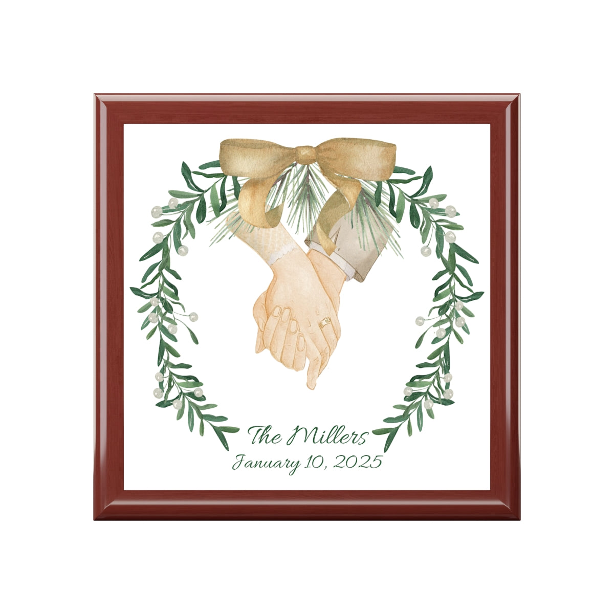 Personalized Jewelry Box Custom Keepsake Anniversary Gift Wedding Memory Box Bridal Shower Gift for Her Customized Marriage Present