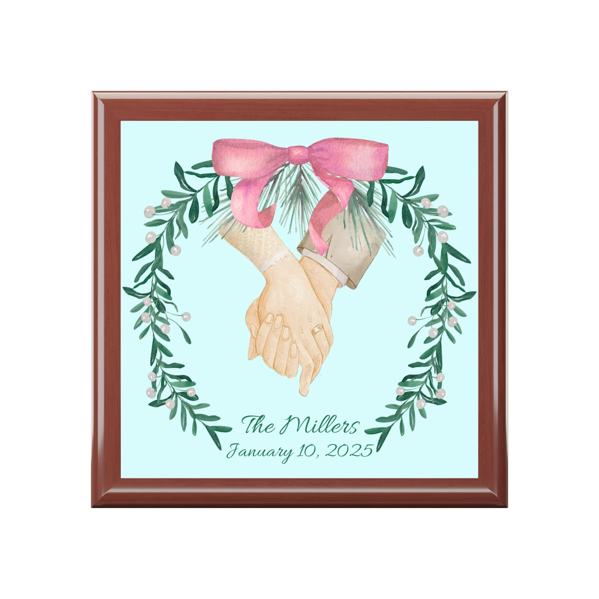 Personalized Jewelry Box Custom Keepsake Anniversary Gift Wedding Memory Box Bridal Shower Gift for Her Customized Marriage Present