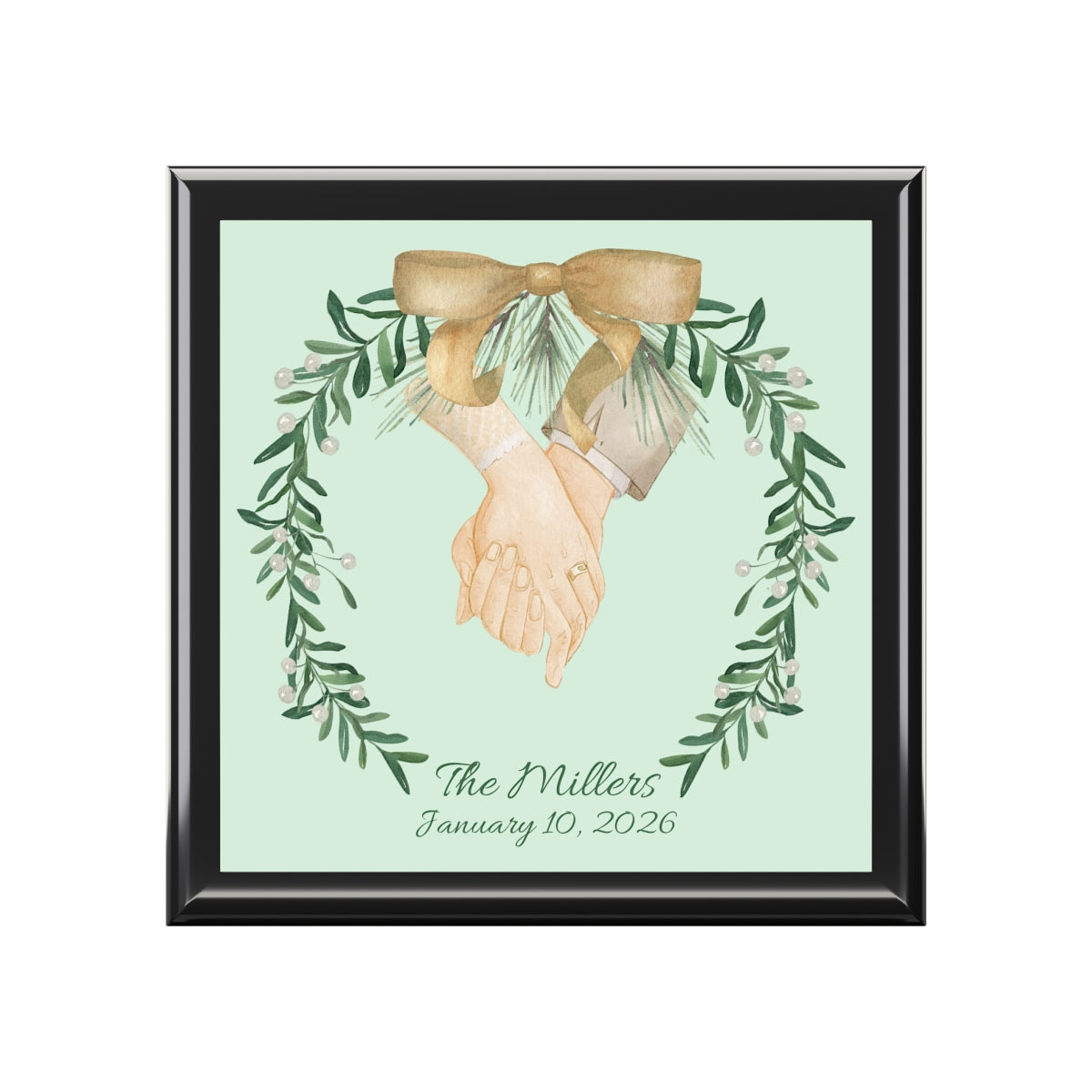 Personalized Jewelry Box Custom Keepsake Anniversary Gift Wedding Memory Box Bridal Shower Gift for Her Customized Marriage Present