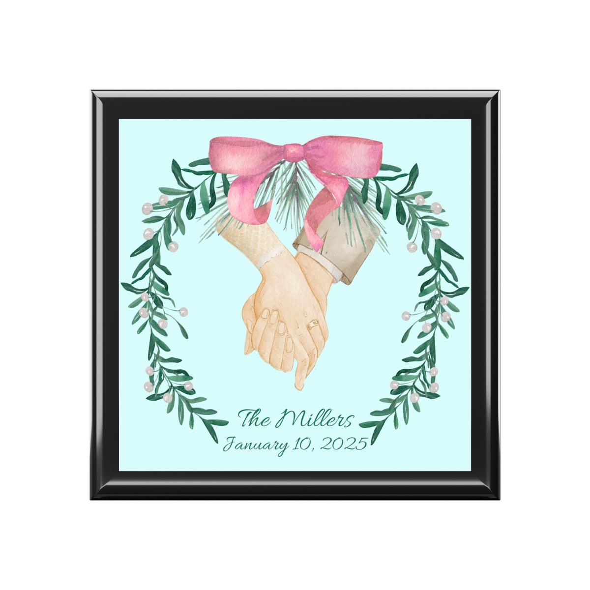 Personalized Jewelry Box Custom Keepsake Anniversary Gift Wedding Memory Box Bridal Shower Gift for Her Customized Marriage Present