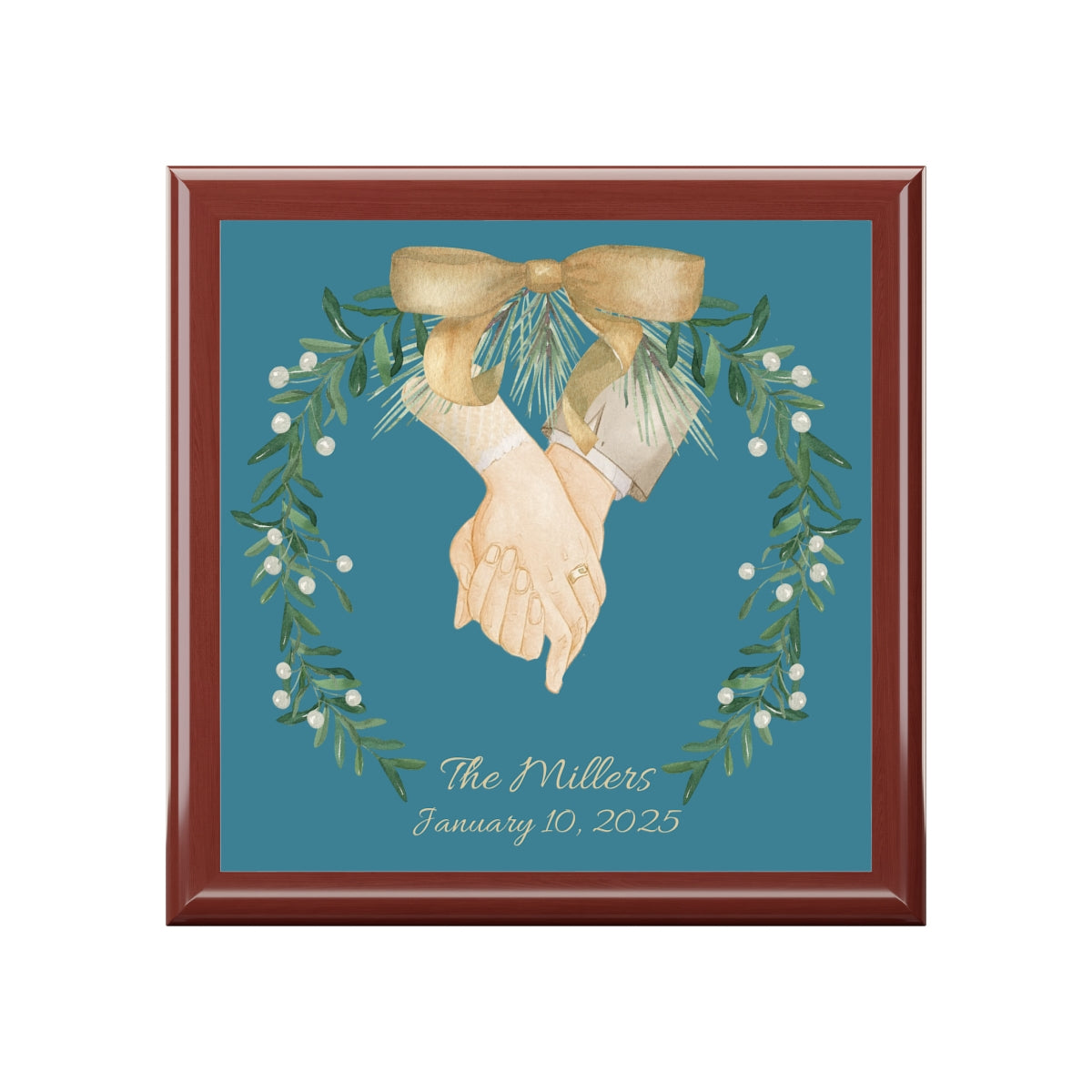 Personalized Jewelry Box Custom Keepsake Anniversary Gift Wedding Memory Box Bridal Shower Gift for Her Customized Marriage Present