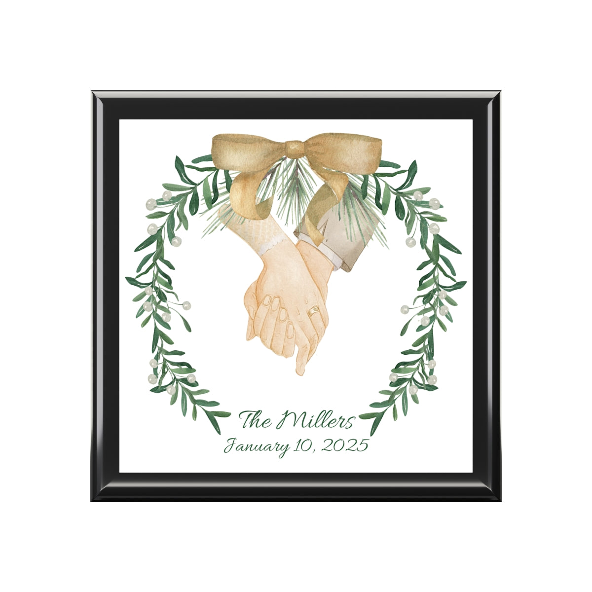Personalized Jewelry Box Custom Keepsake Anniversary Gift Wedding Memory Box Bridal Shower Gift for Her Customized Marriage Present